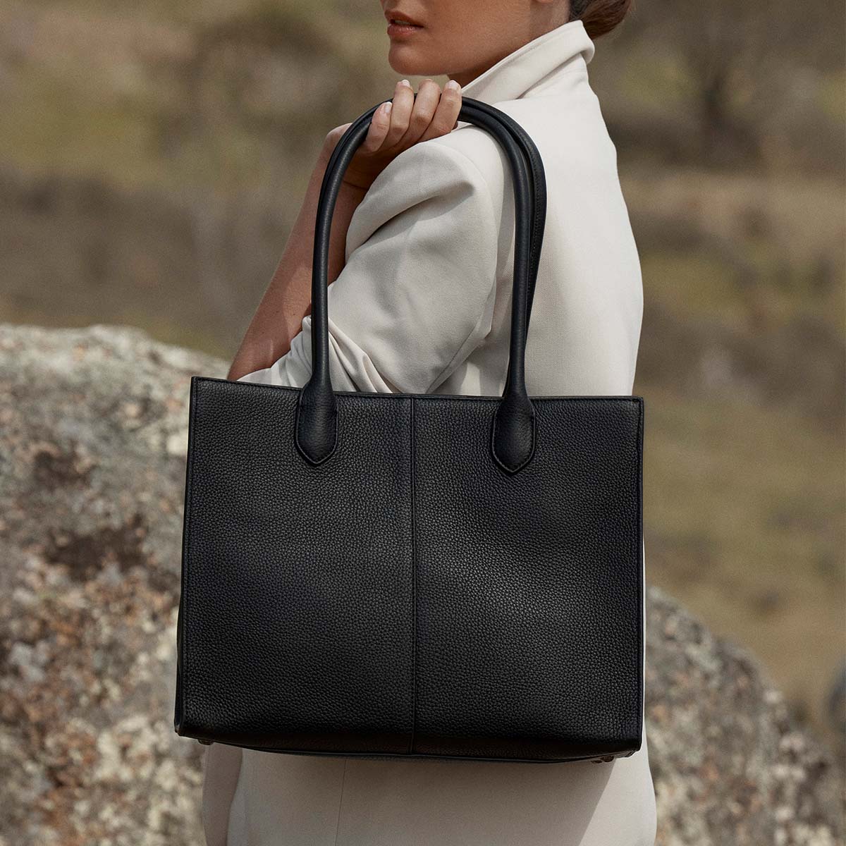 STATUS ANXIETY Womens Without Warning Leather Tote in Black - Image 11