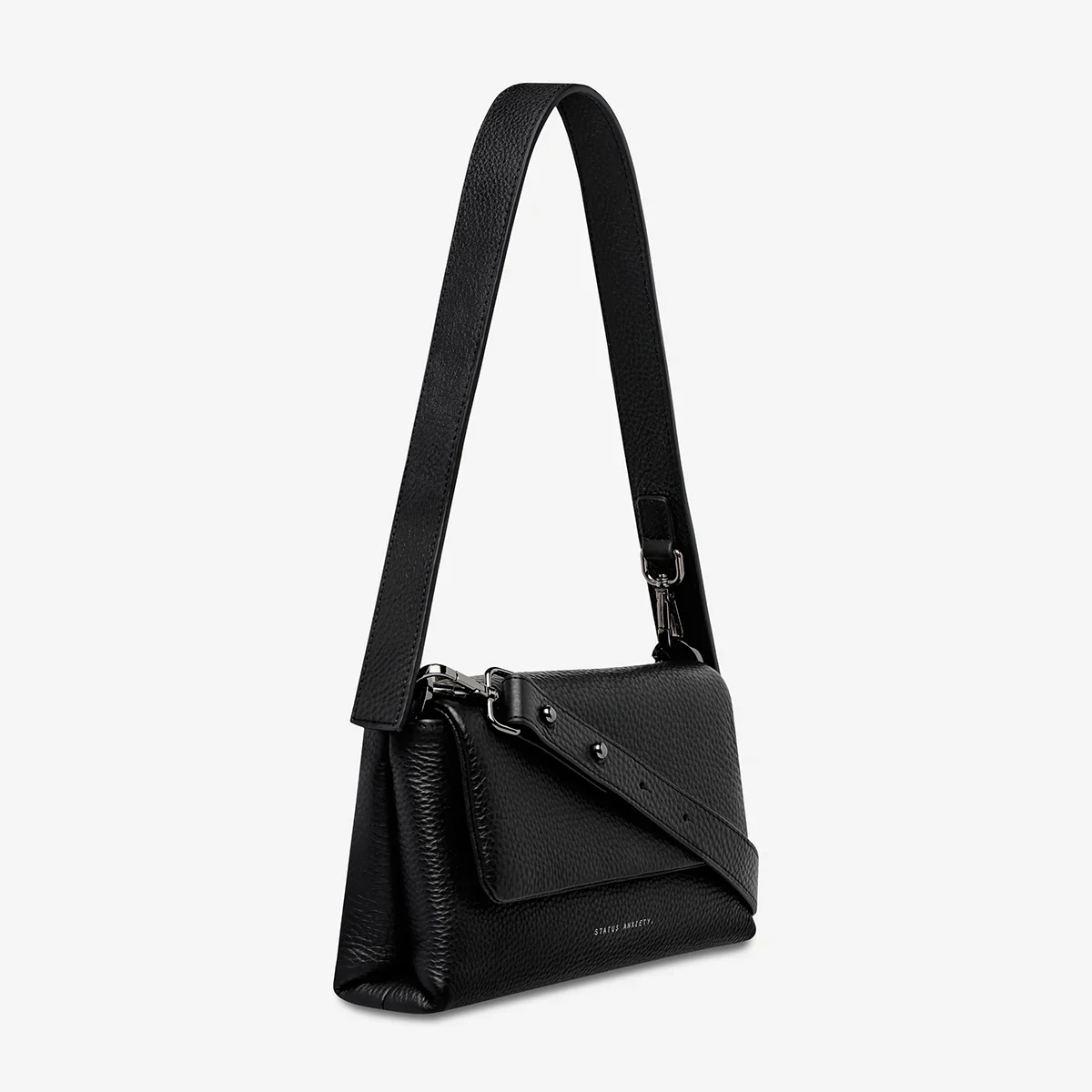 STATUS ANXIETY Womens Zenith Leather Bag - Black - Image 3