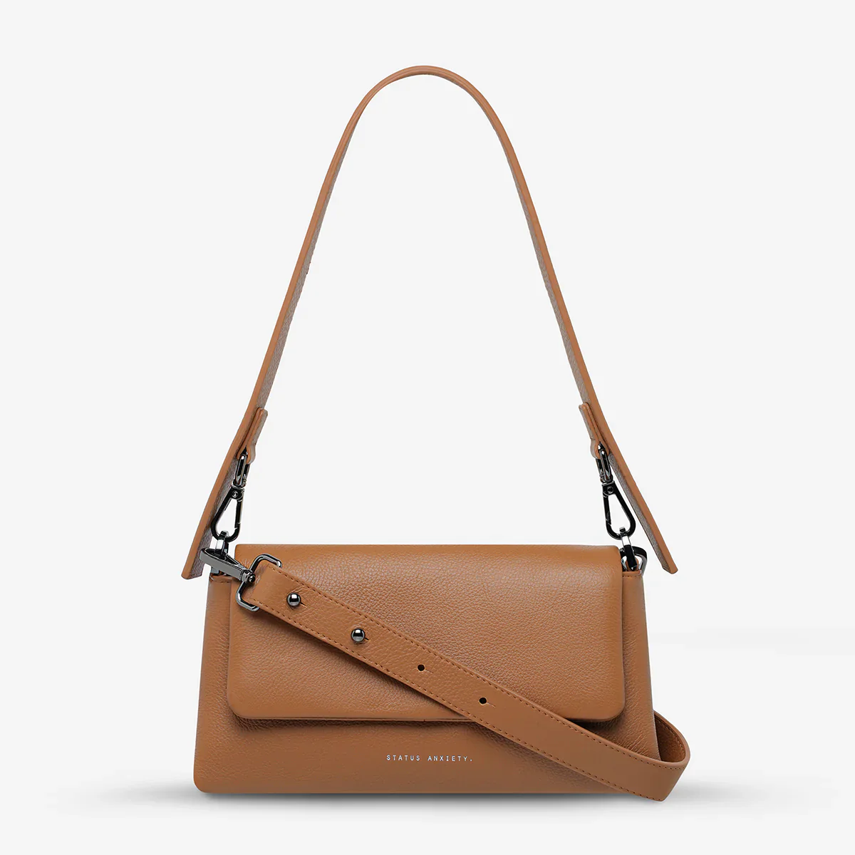 STATUS ANXIETY Womens Zenith Leather Bag - Camel - Image 5
