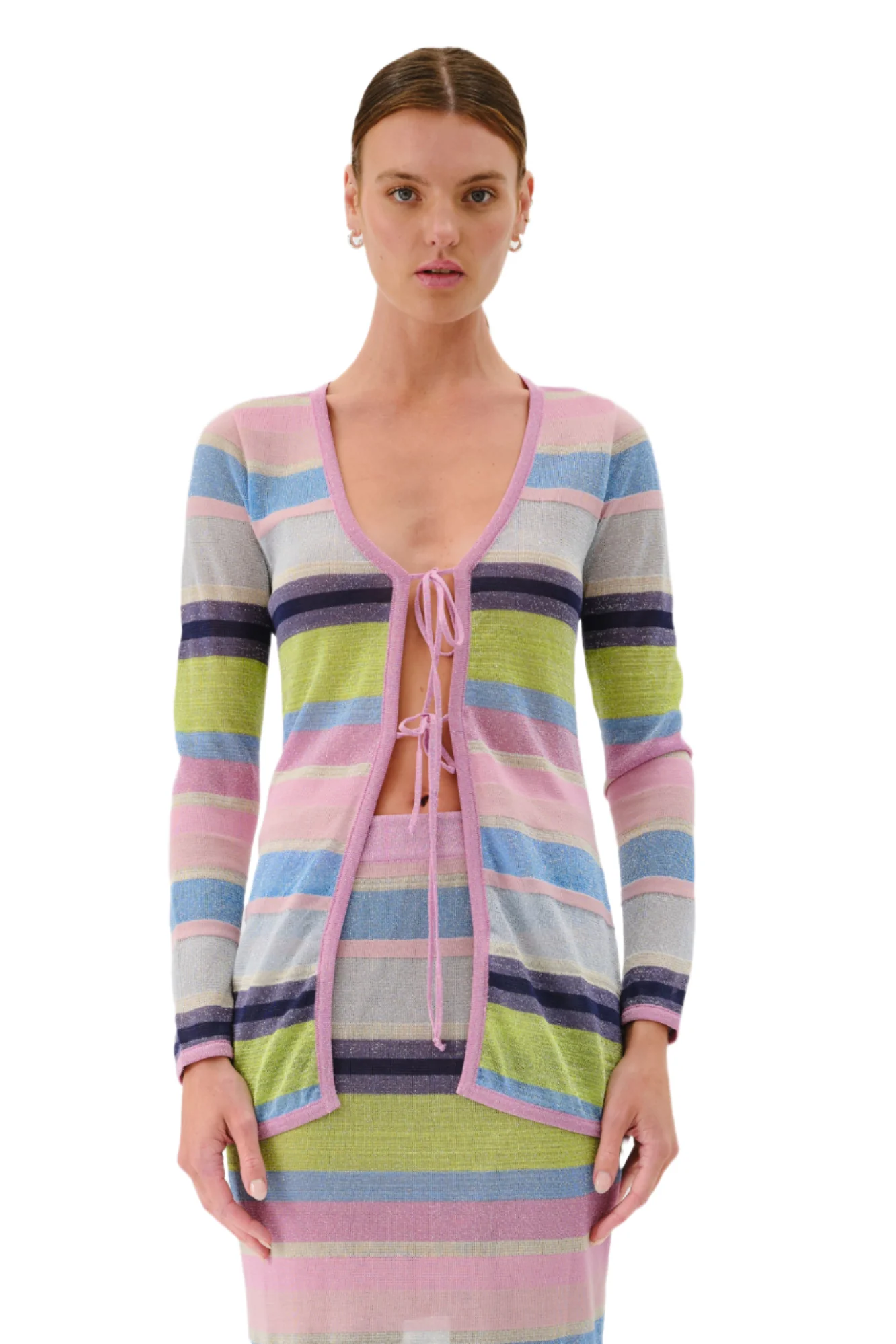 SUBOO Womens Zephyr Tie Front Tunic - Multi