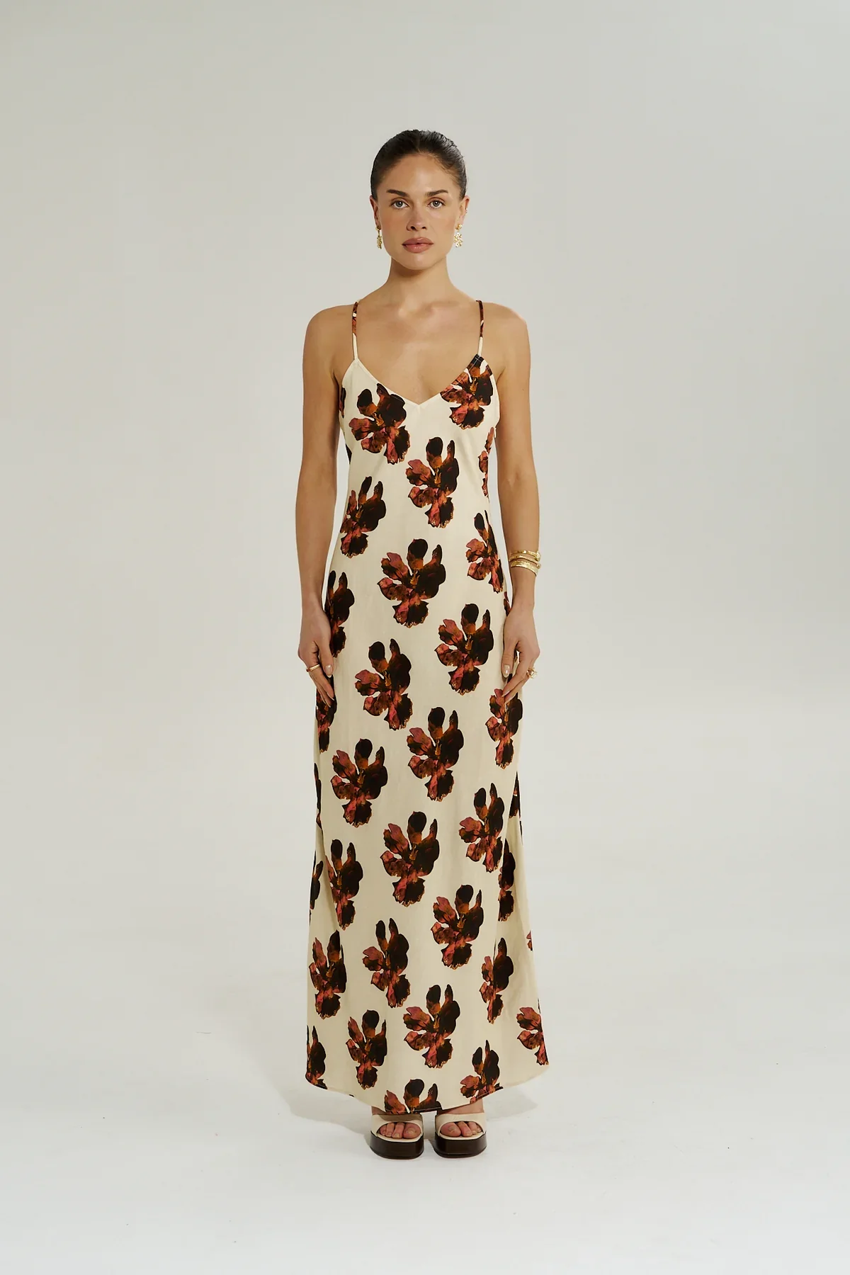 SUMMI SUMMI Womens Amelie Maxi Dress in Butter Fleur - Image 3