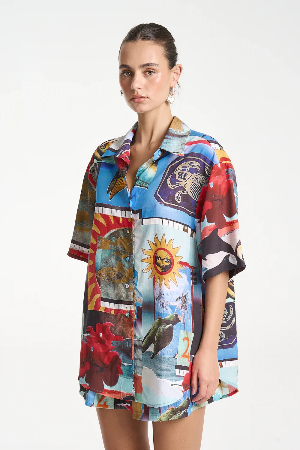 SUMMI SUMMI Womens Big Shirt in Loco - Image 2