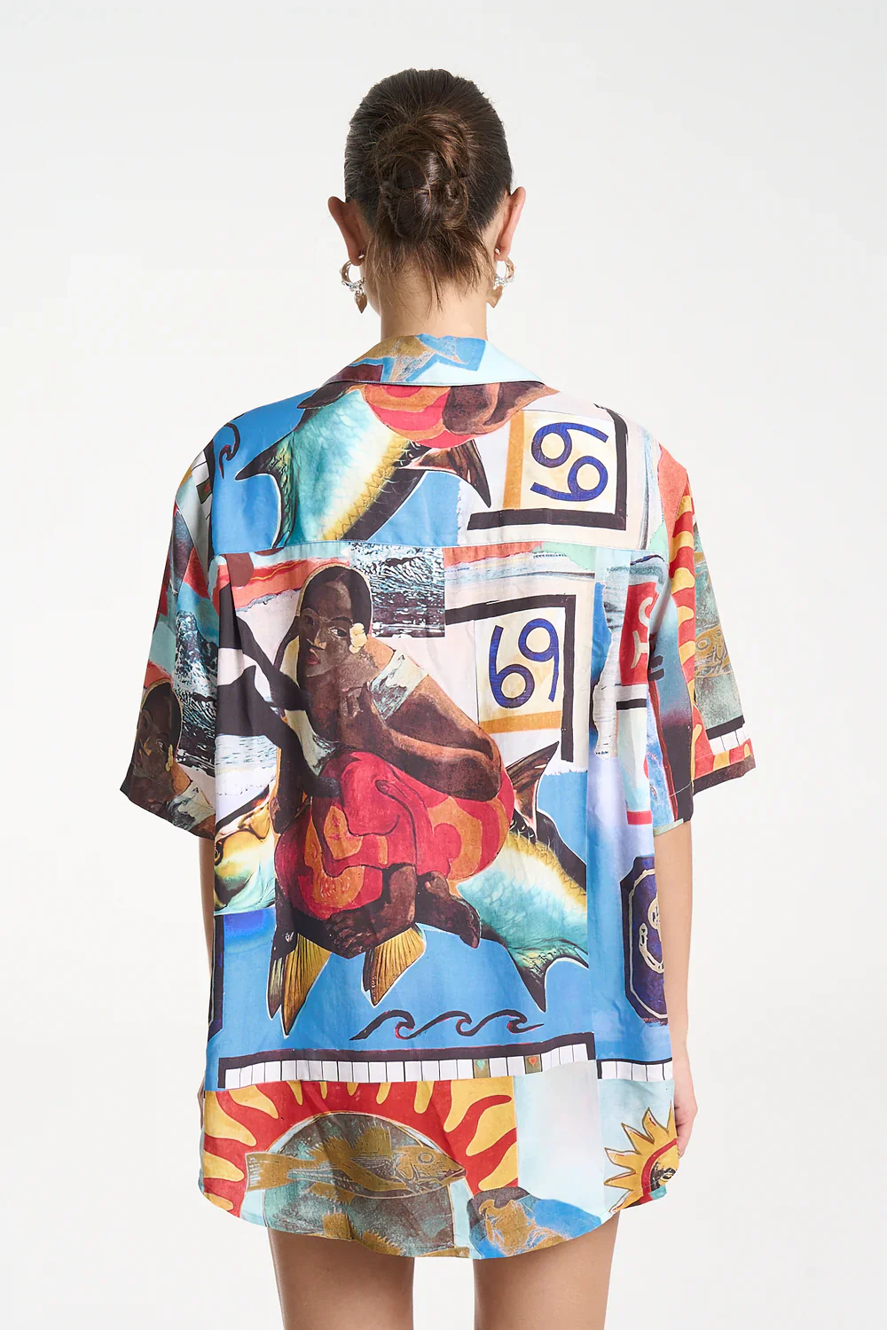 SUMMI SUMMI Womens Big Shirt in Loco - Image 3