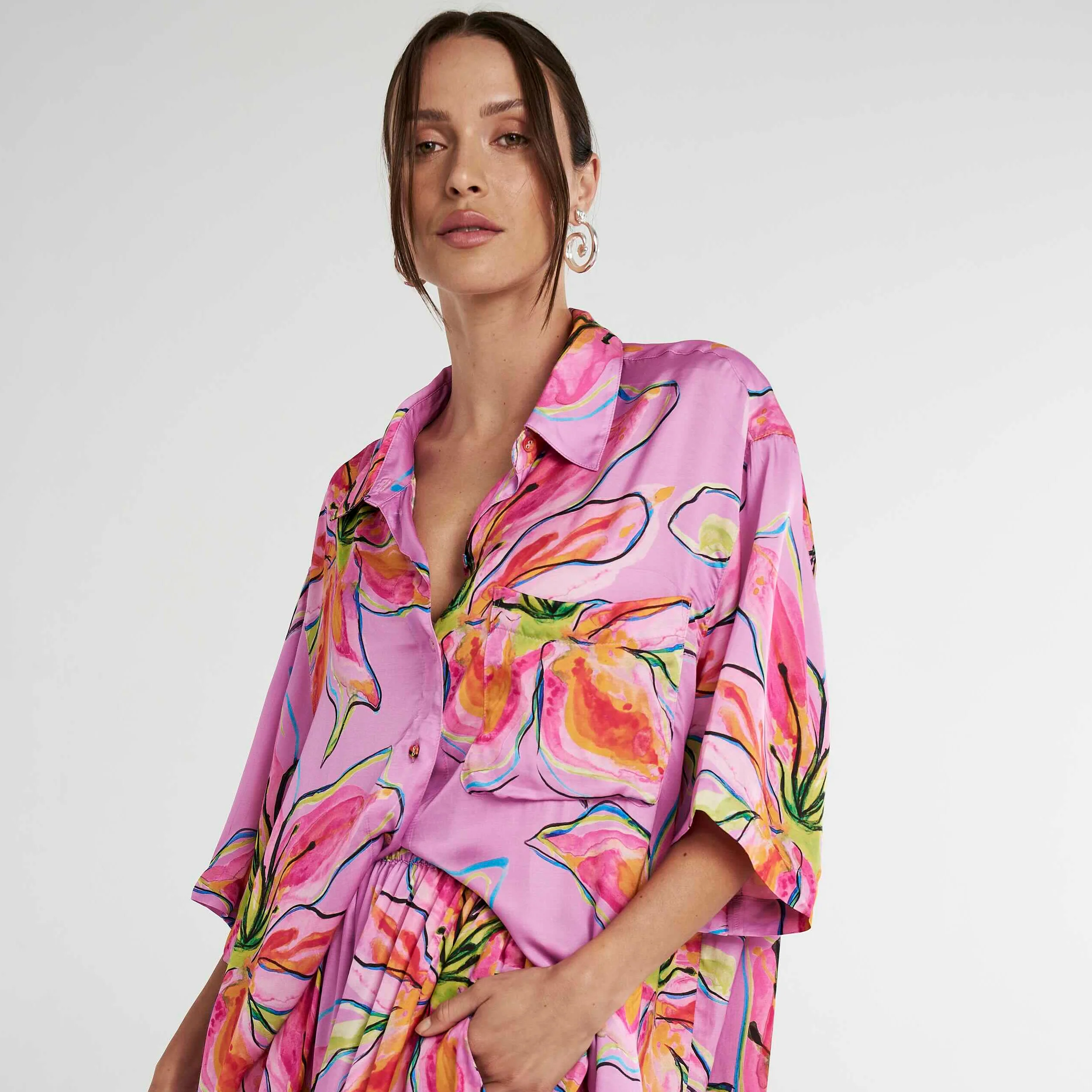 SUMMI SUMMI Womens Big Shirt Lilac Lily - Image 8