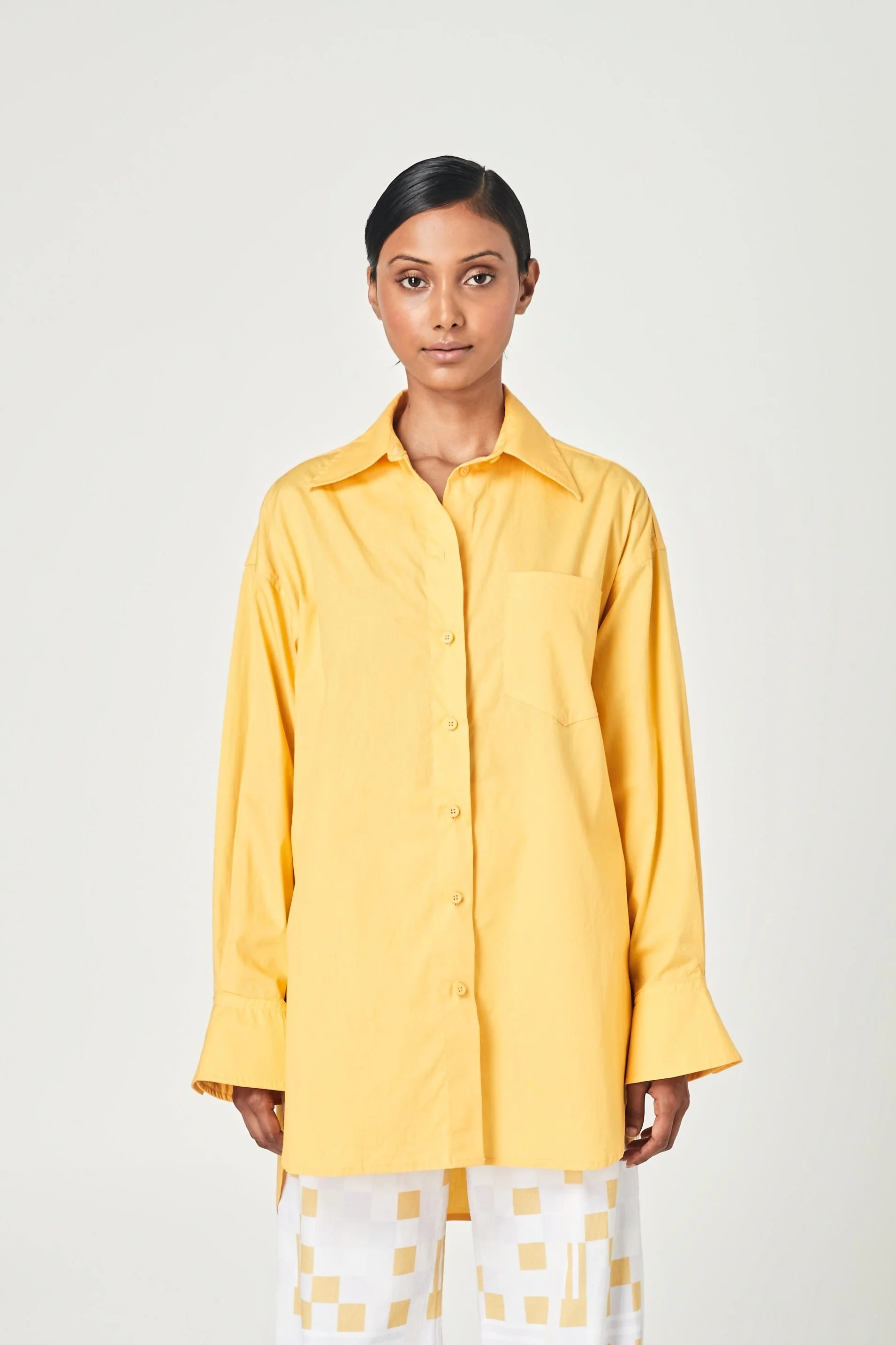 SUMMI SUMMI Womens Boss Oversized Shirt Mango
