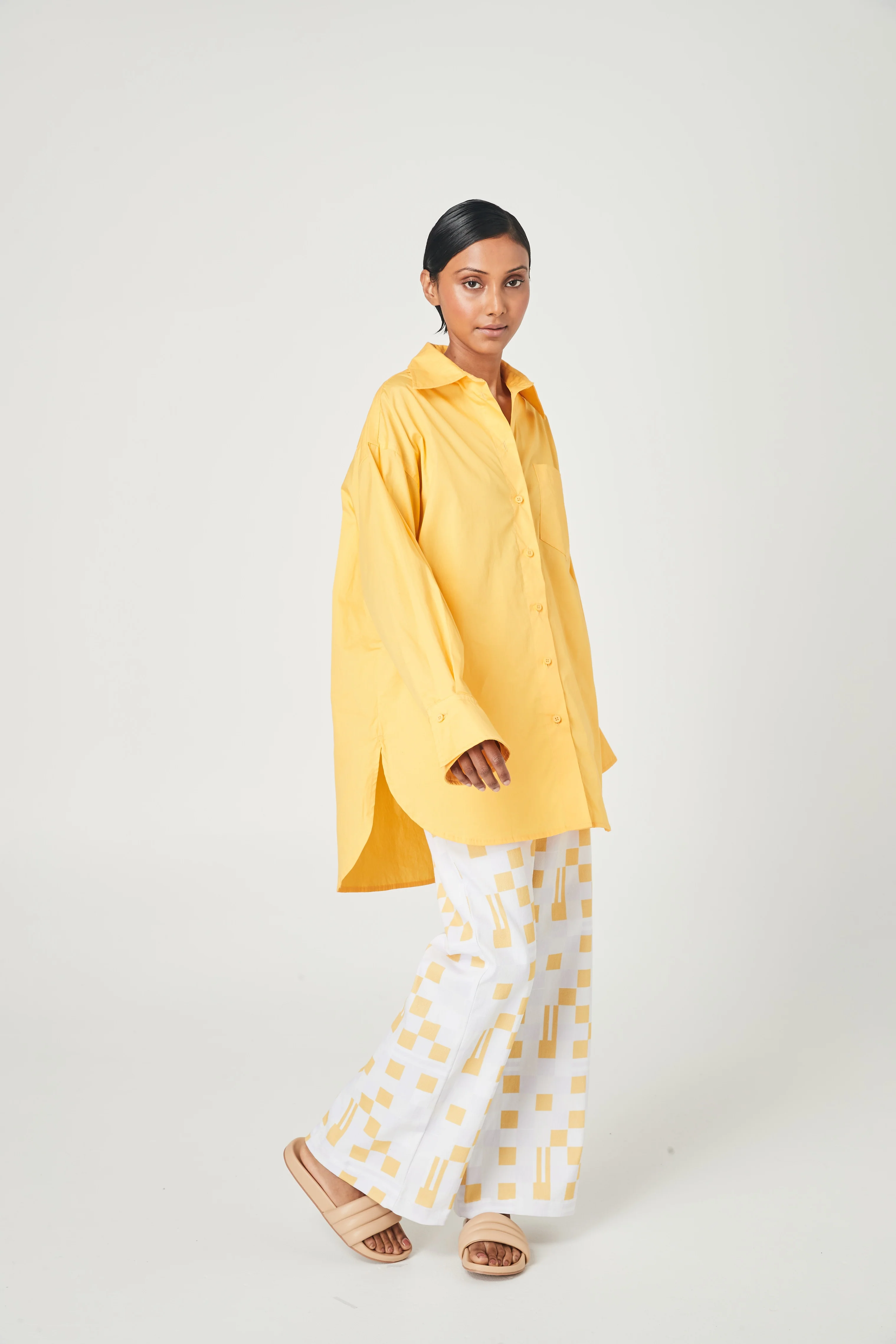SUMMI SUMMI Womens Boss Oversized Shirt Mango - Image 2