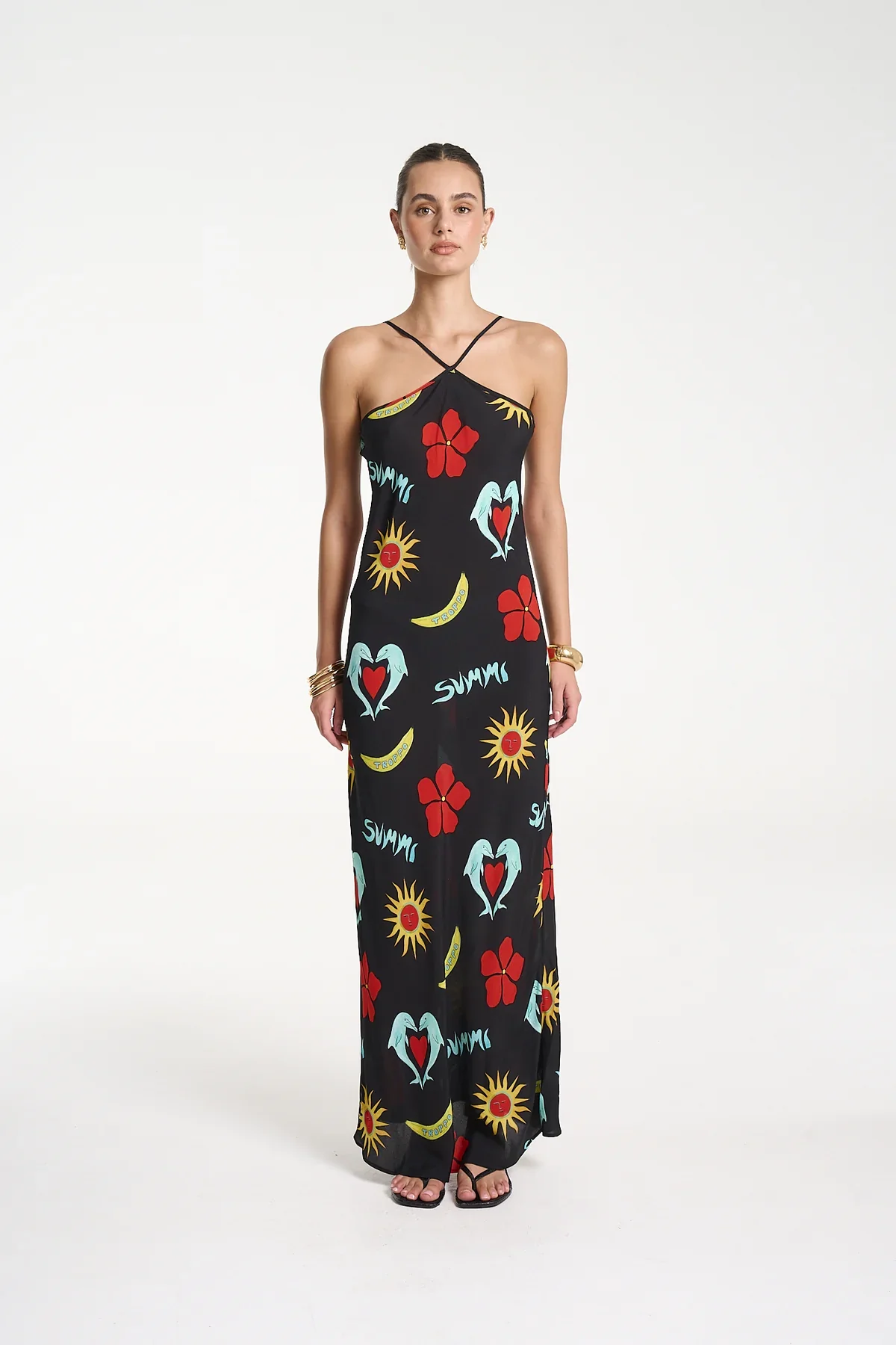 SUMMI SUMMI Womens Chloe Maxi Dress in Troppo Night - Image 2