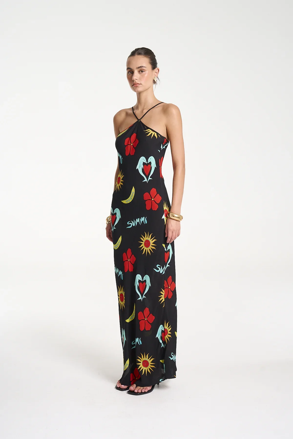 SUMMI SUMMI Womens Chloe Maxi Dress in Troppo Night - Image 3