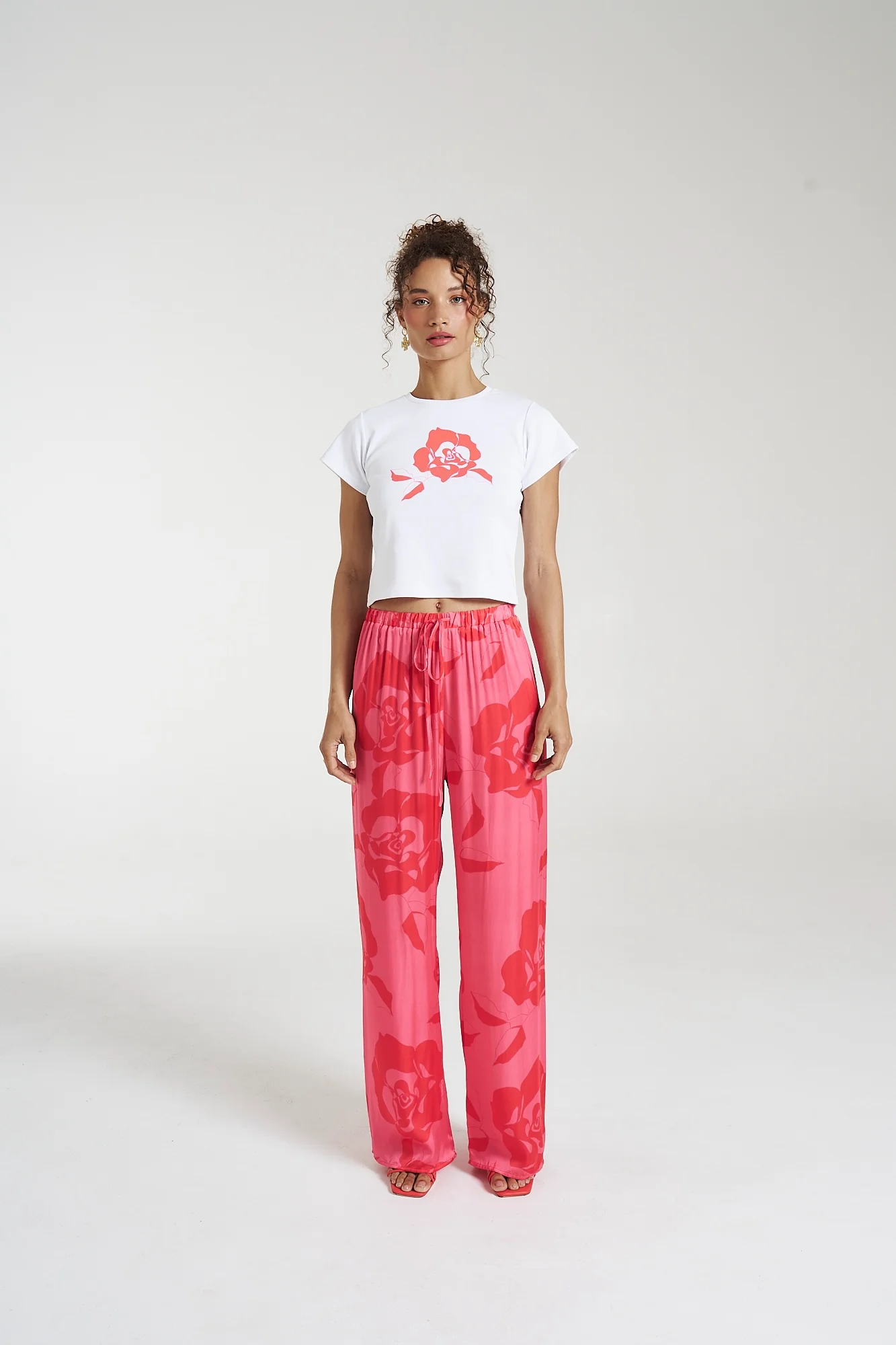 SUMMI SUMMI Womens Elastic Waist Pants - A Rose By Any Other Name - Image 3