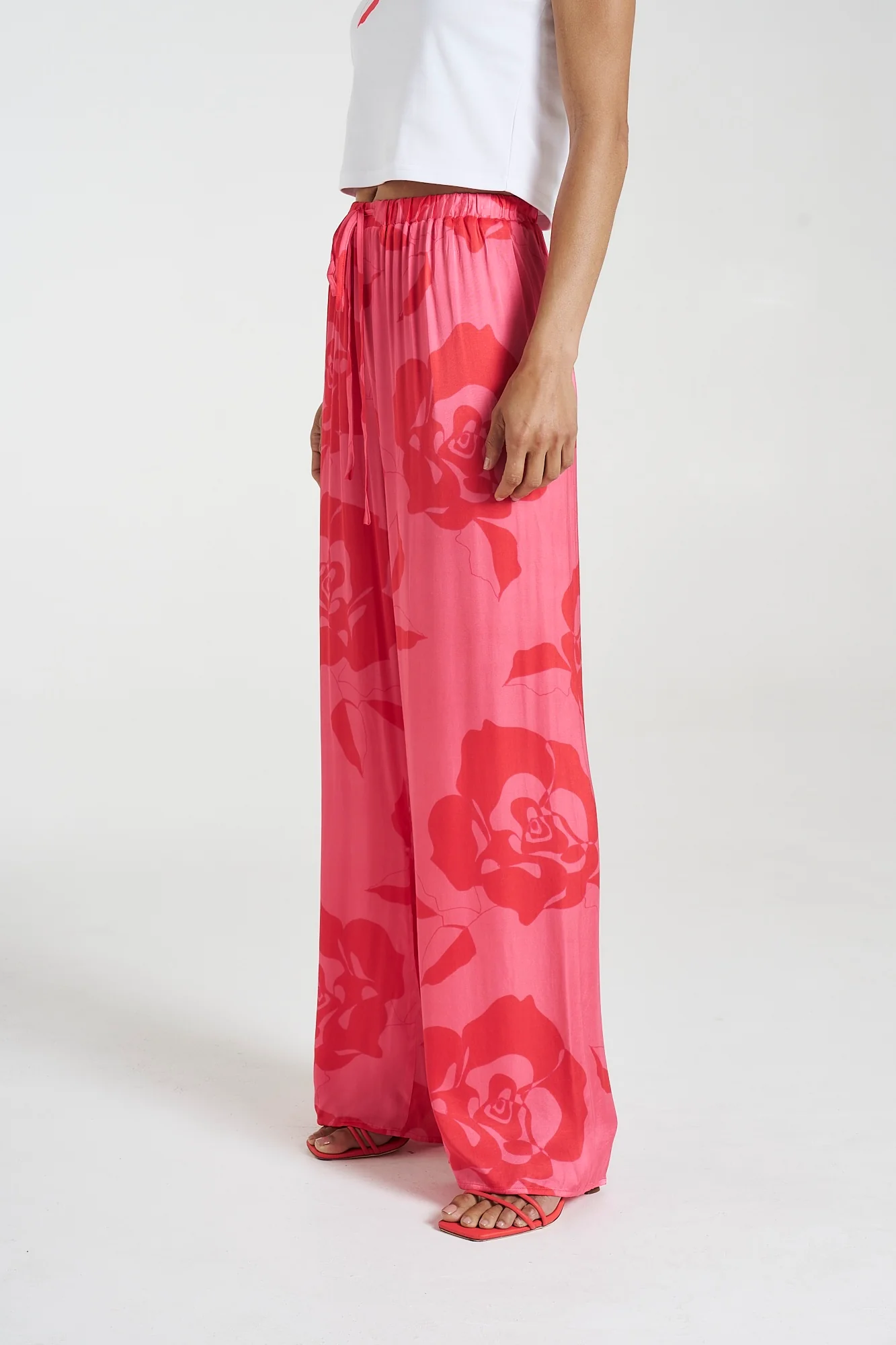 SUMMI SUMMI Womens Elastic Waist Pants - A Rose By Any Other Name - Image 4