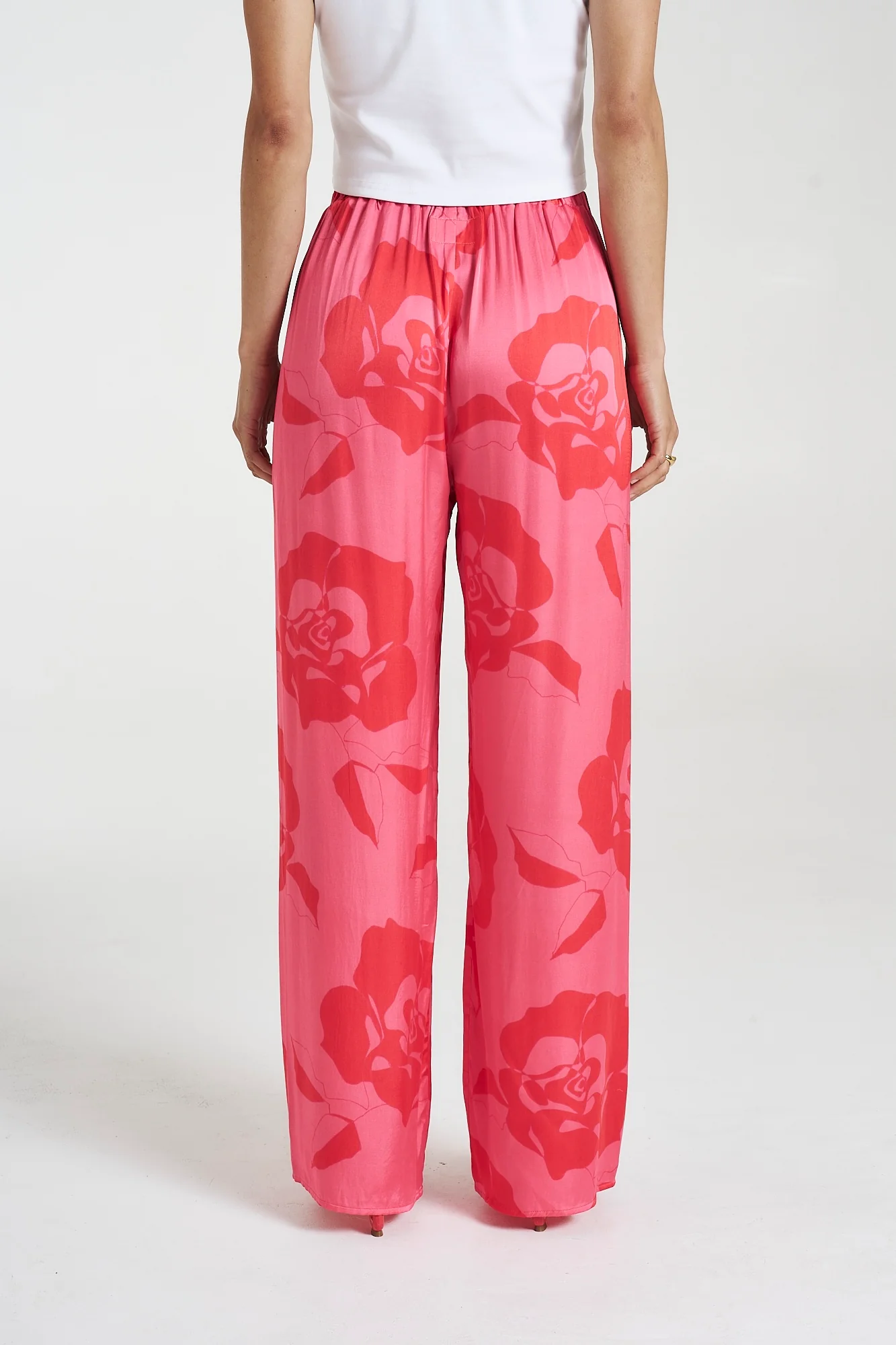 SUMMI SUMMI Womens Elastic Waist Pants - A Rose By Any Other Name - Image 5
