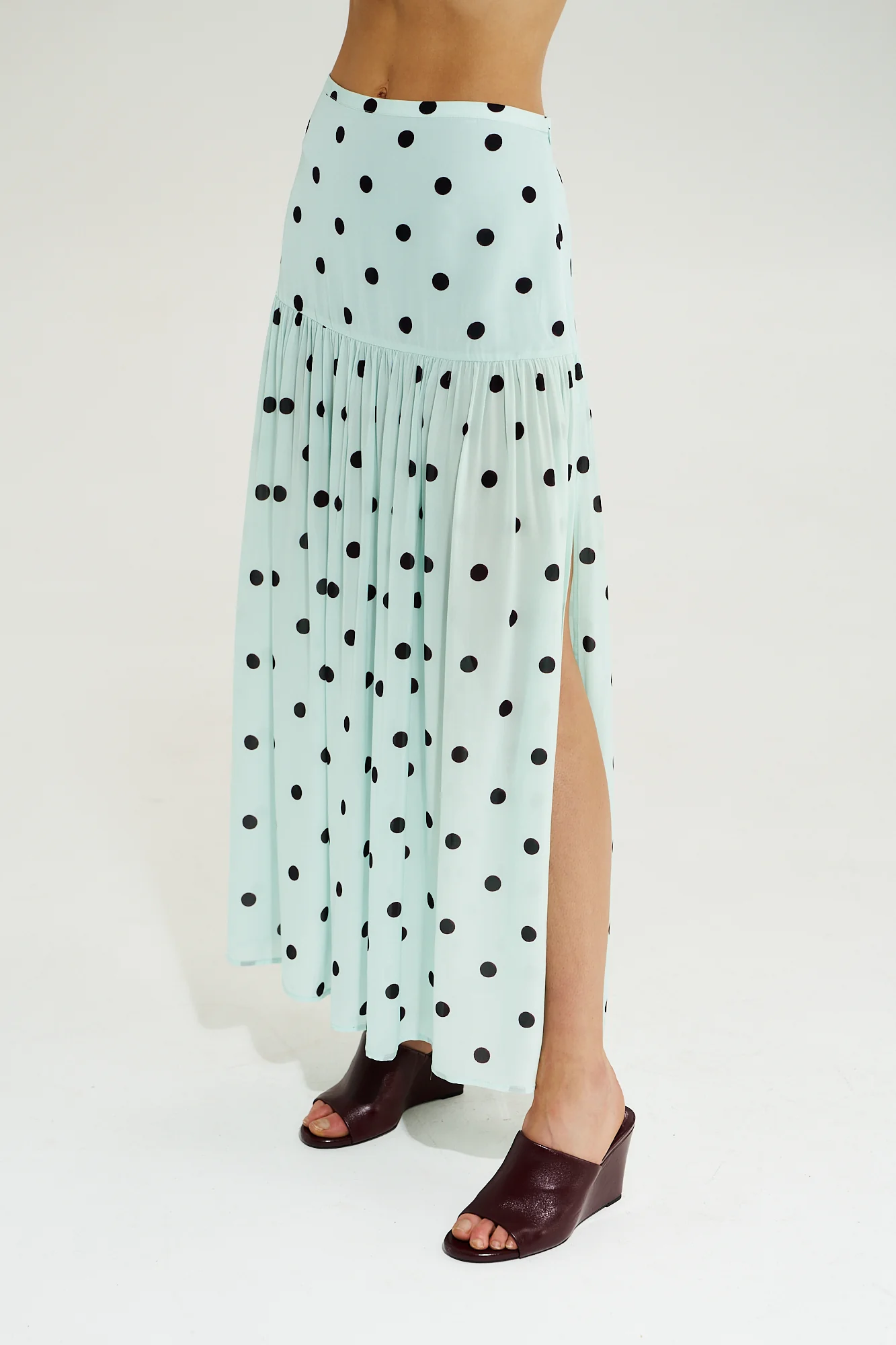 SUMMI SUMMI Womens Lily Maxi Skirt in Pinot Drops - Image 2