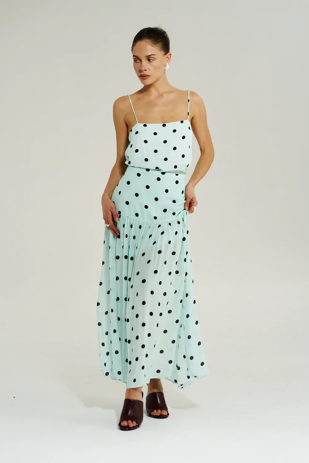 SUMMI SUMMI Womens Lily Maxi Skirt in Pinot Drops - Image 5