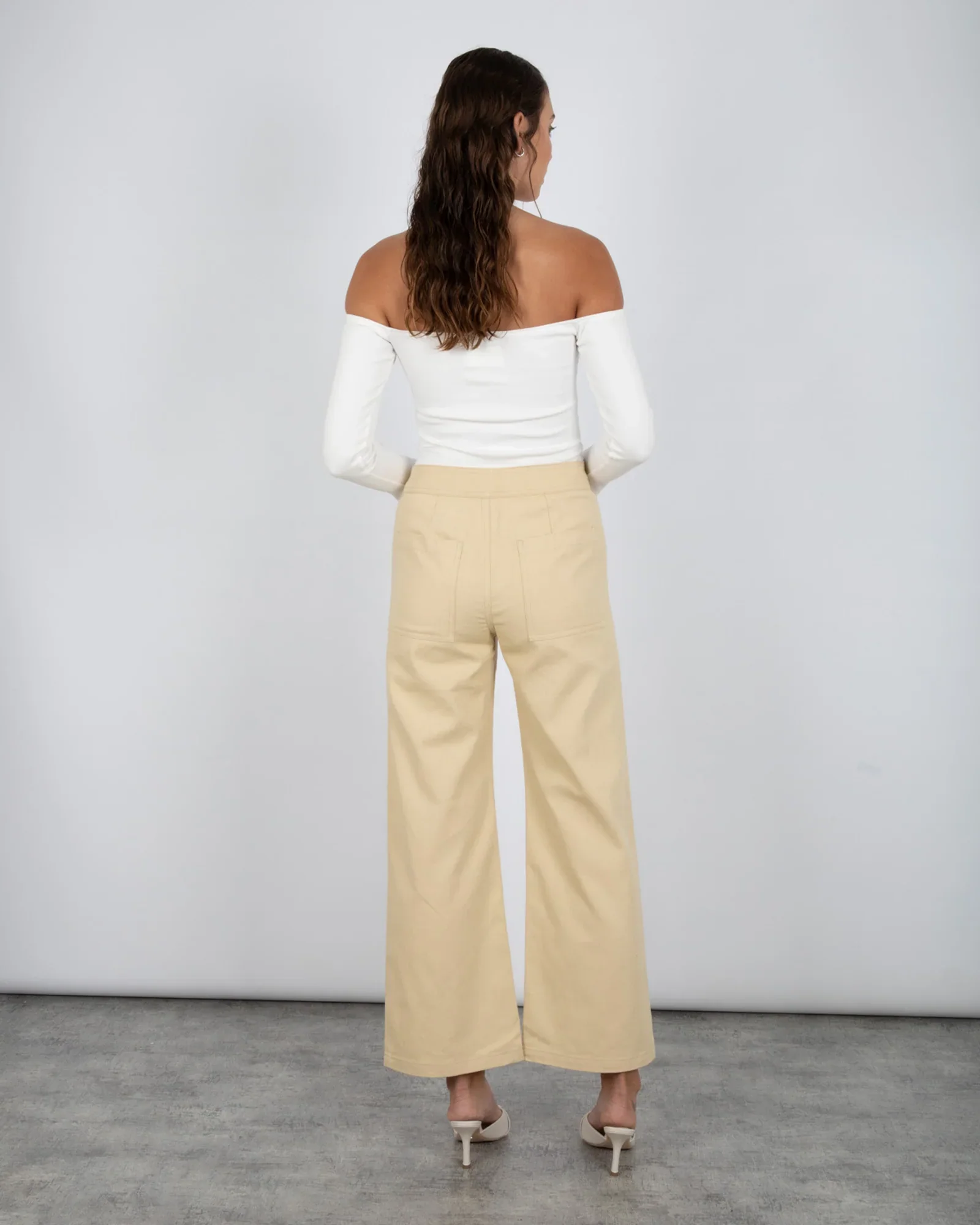 SUMMI SUMMI Womens Long Sleeve  Off The Shoulder Top - Cloud - Image 10