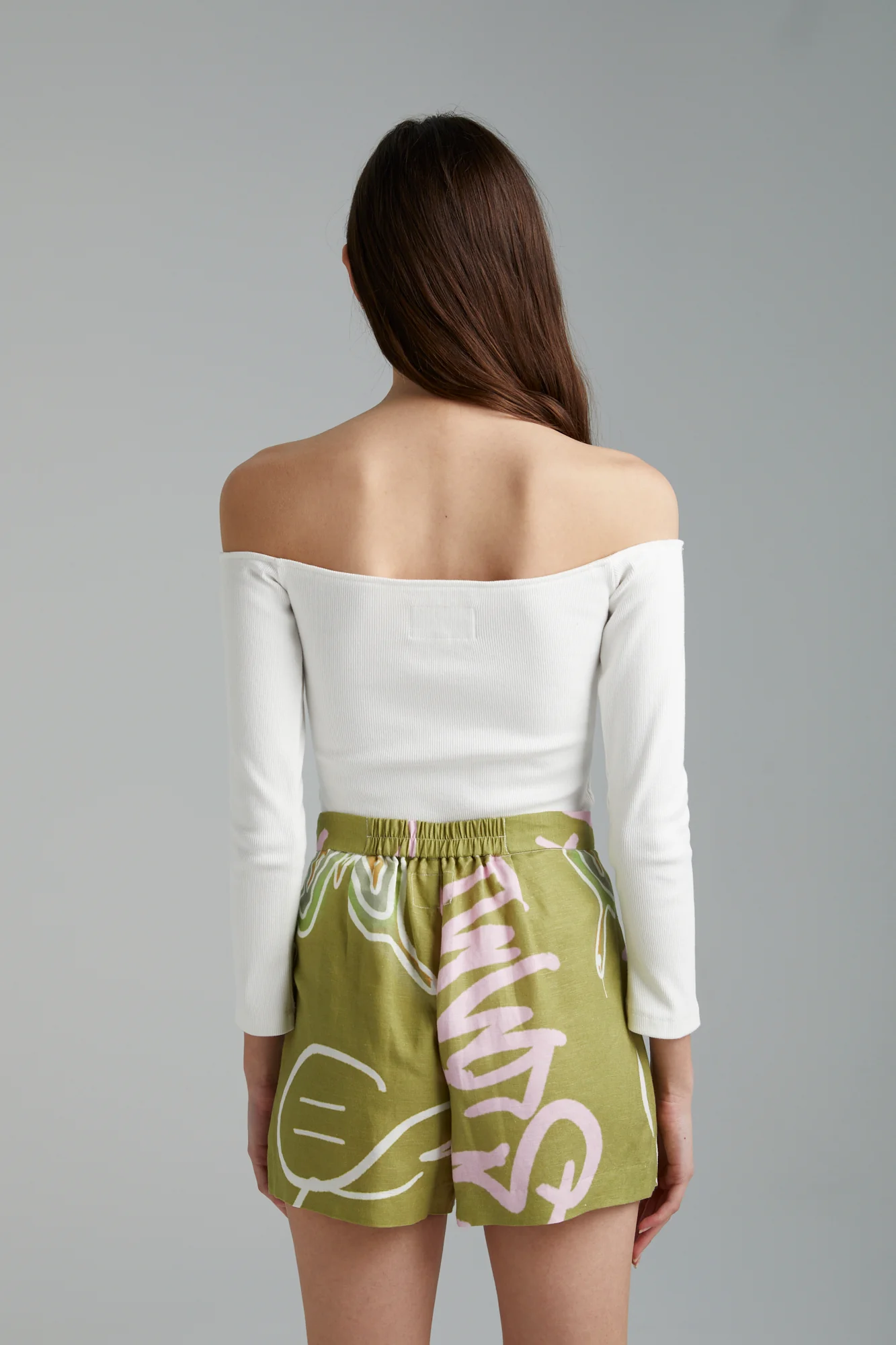 SUMMI SUMMI Womens Long Sleeve  Off The Shoulder Top - Cloud - Image 3