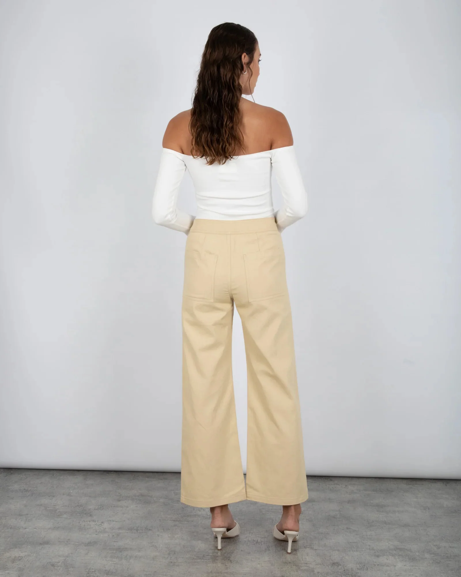 SUMMI SUMMI Womens Long Sleeve  Off The Shoulder Top - Cloud - Image 9
