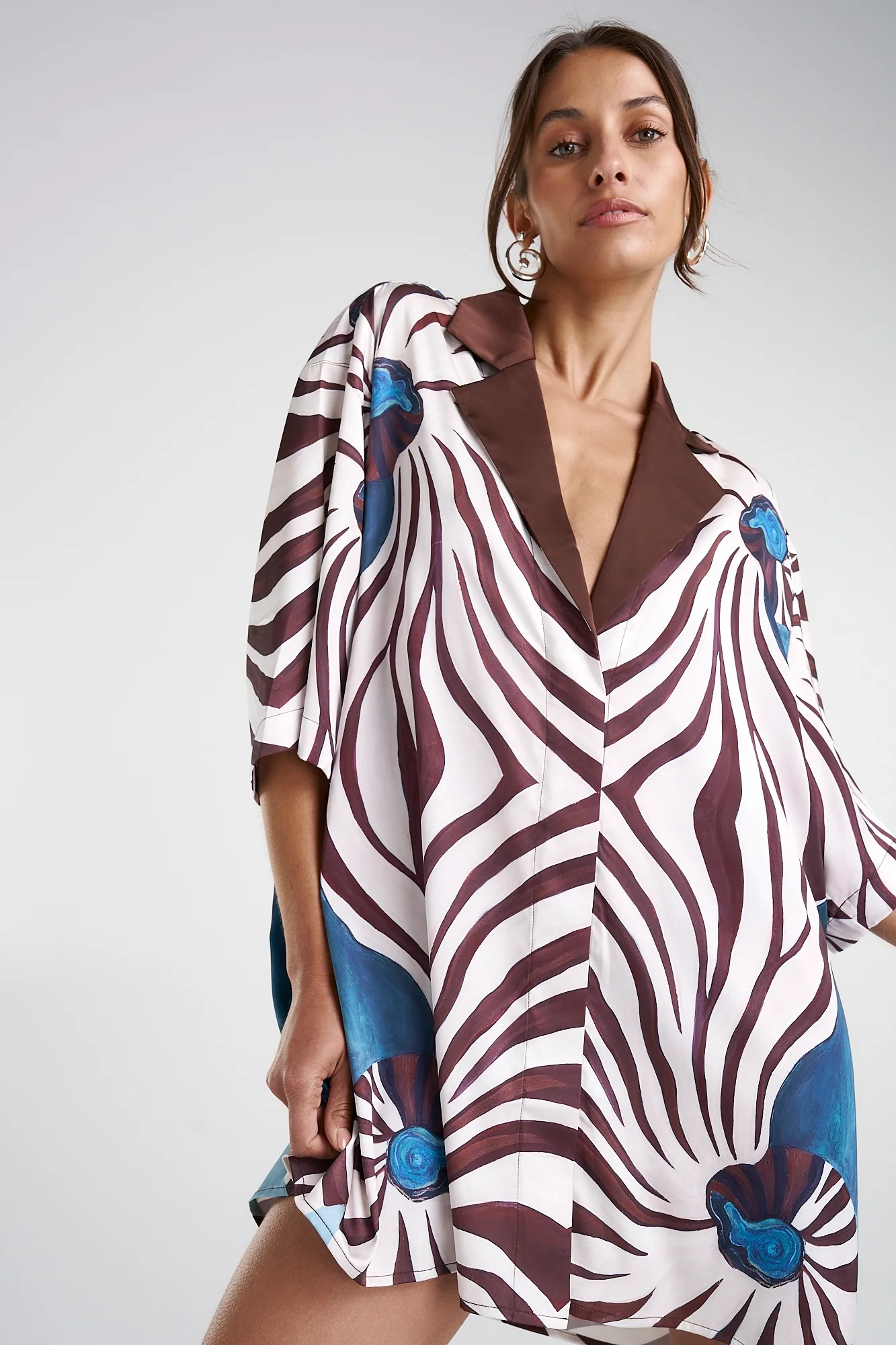 SUMMI SUMMI Womens Luka Shirt Dress with Collar - Nautilus - Image 10
