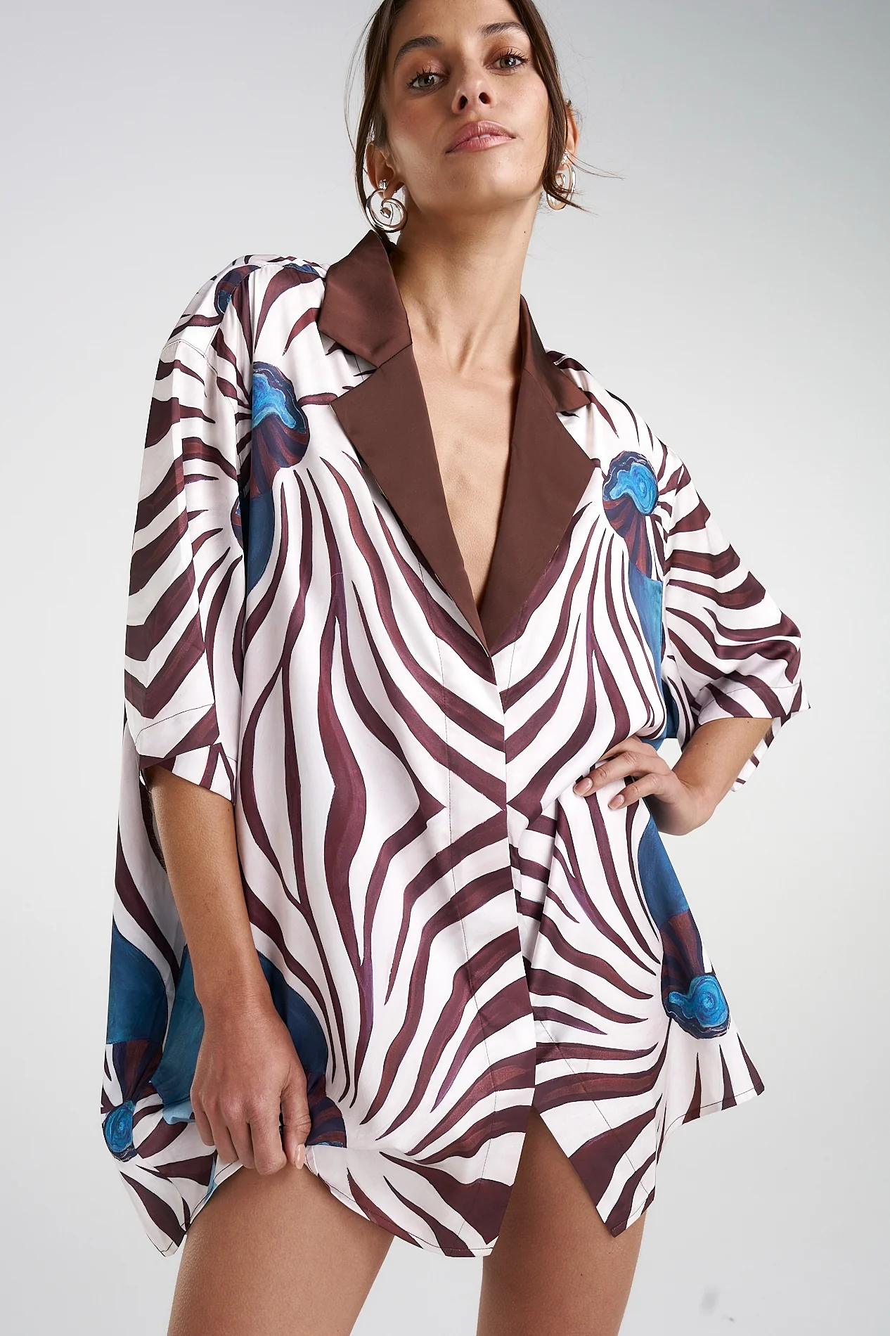 SUMMI SUMMI Womens Luka Shirt Dress with Collar - Nautilus - Image 14