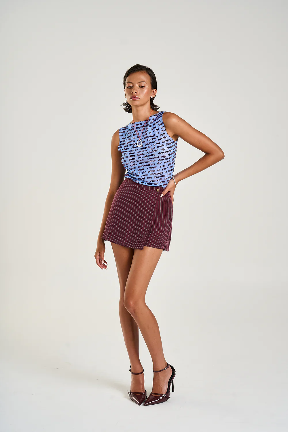SUMMI SUMMI Womens Mesh Tank Fortune Teller Lotus - Image 6