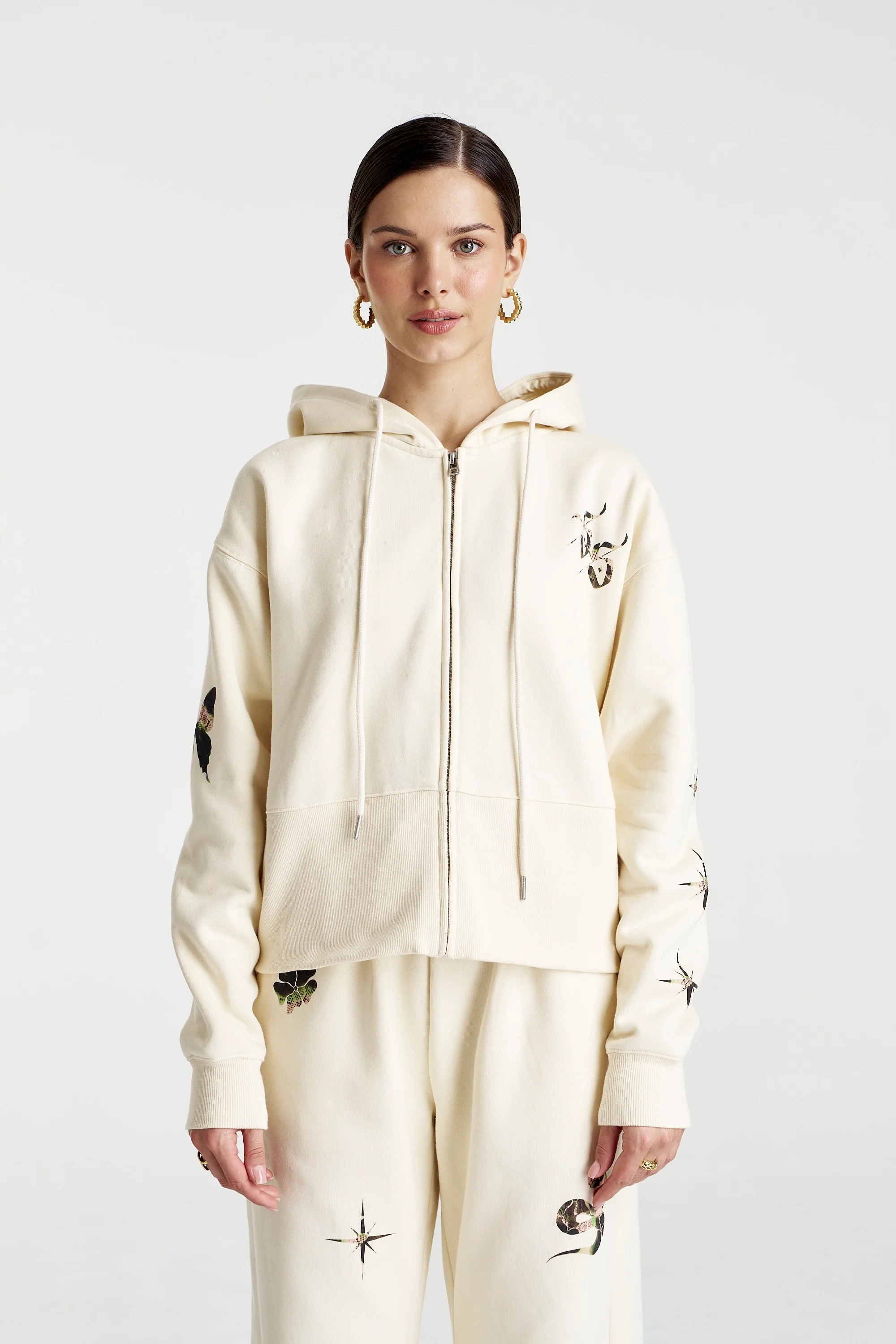 SUMMI SUMMI Womens Motif Hoodie in Vanilla - Image 6