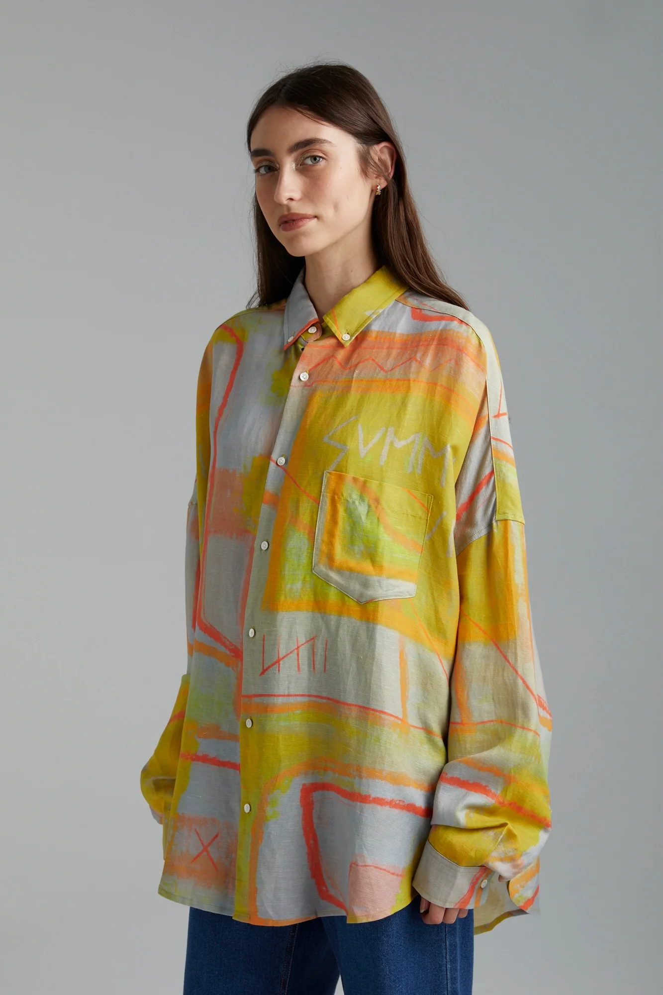 SUMMI SUMMI Womens Oversized Long Sleeve  Shirt - Sigil - Image 2