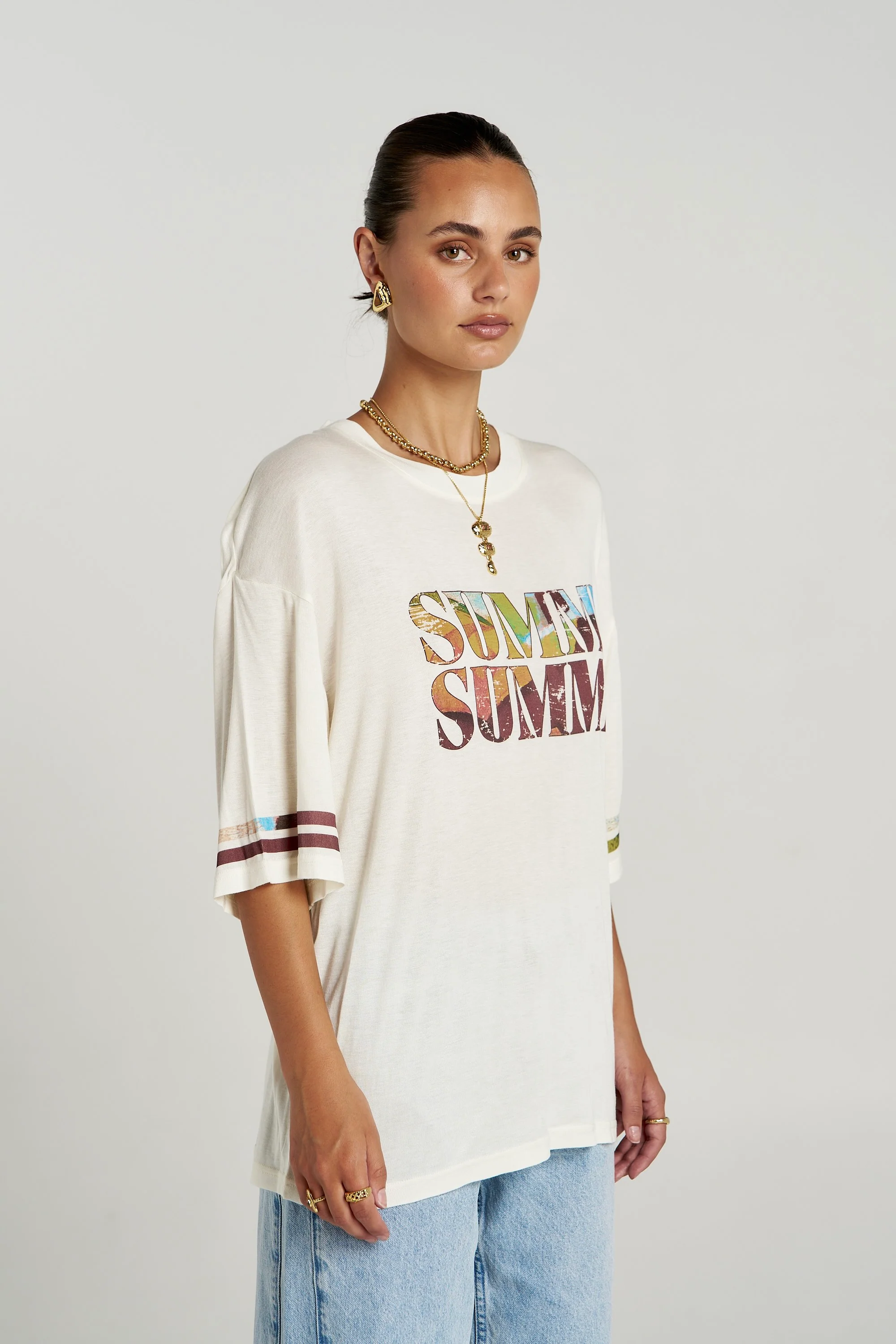 SUMMI SUMMI Womens Oversized Tee in Wonderland - Image 3
