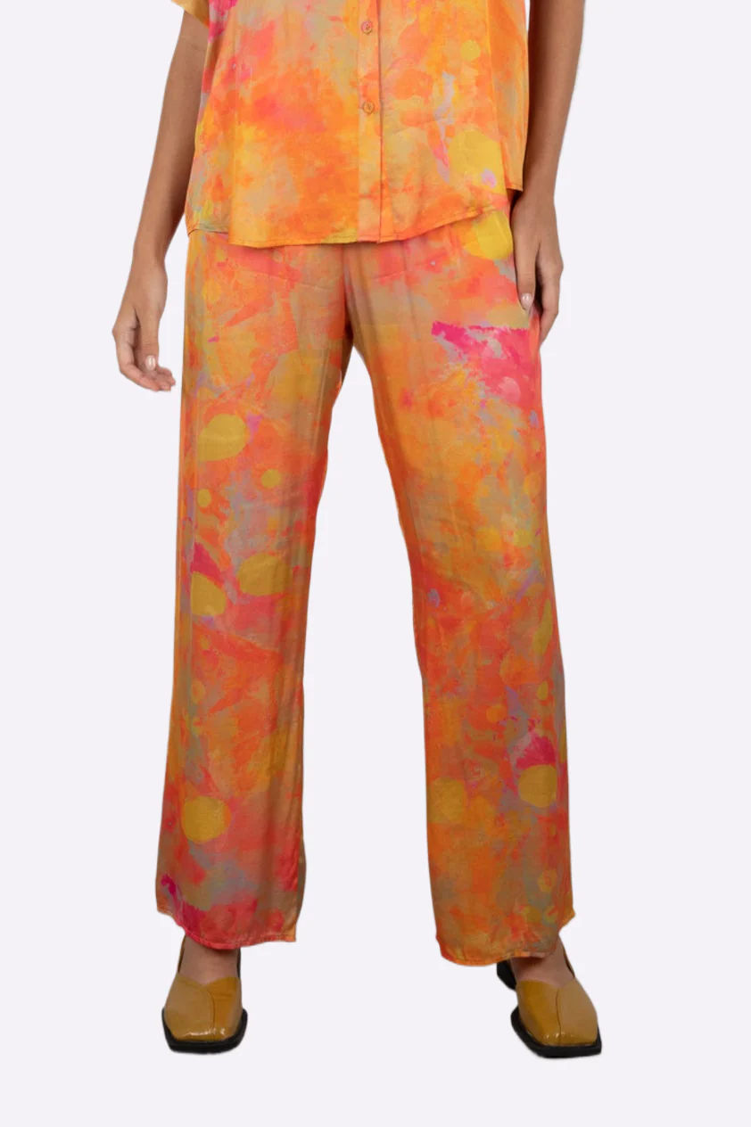 SUMMI SUMMI Womens Relaxed Drawstring Silk Pant - The Summi Effect - Image 2
