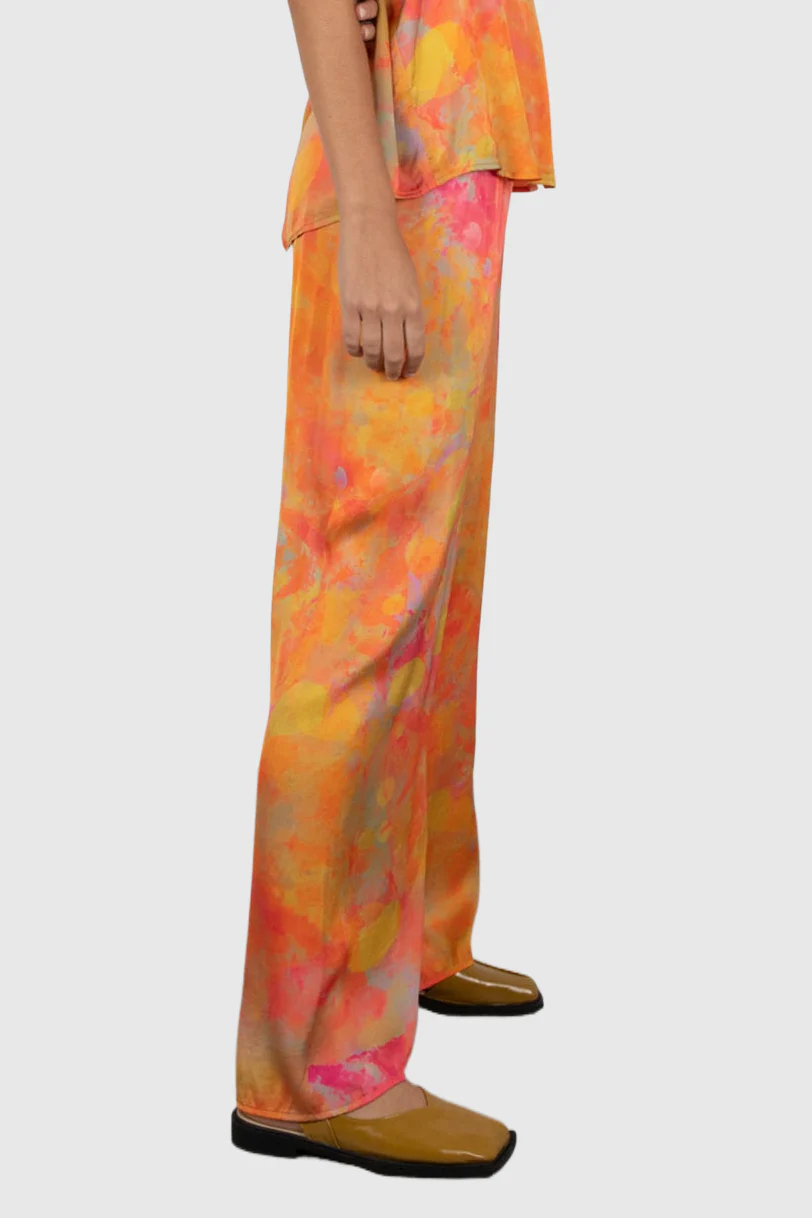 SUMMI SUMMI Womens Relaxed Drawstring Silk Pant - The Summi Effect - Image 3