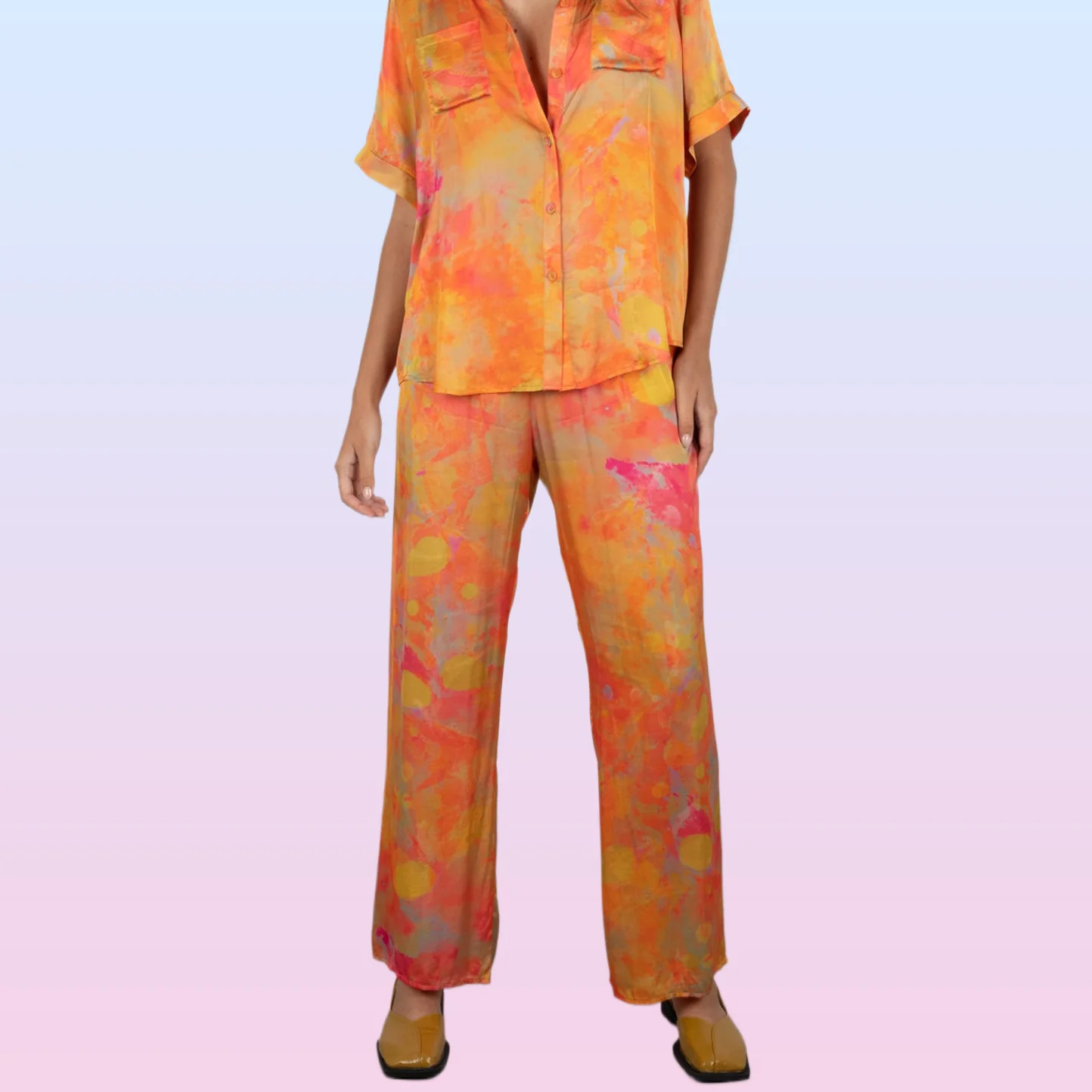 SUMMI SUMMI Womens Relaxed Drawstring Silk Pant - The Summi Effect - Image 5