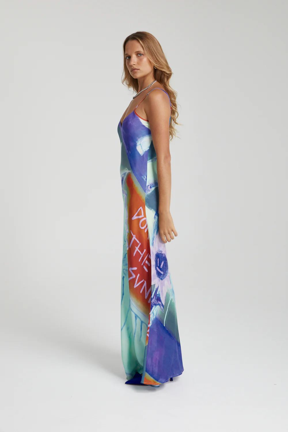 SUMMI SUMMI Womens Siren Dress - Blue Sunflower - Image 2