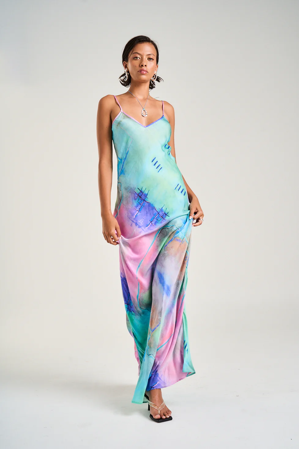 SUMMI SUMMI Womens Siren Maxi Dress in H20 Print - Image 4