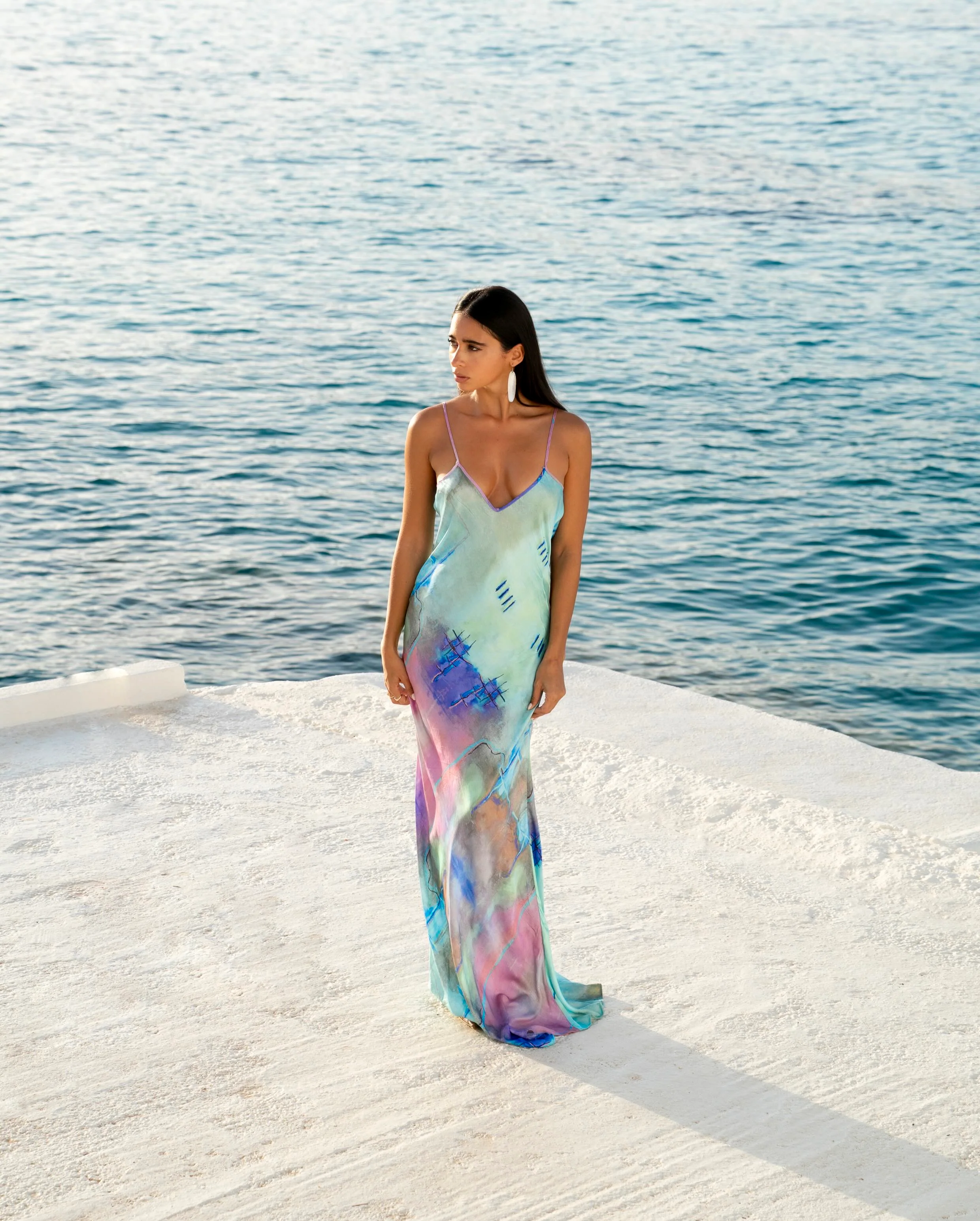 SUMMI SUMMI Womens Siren Maxi Dress in H20 Print - Image 5