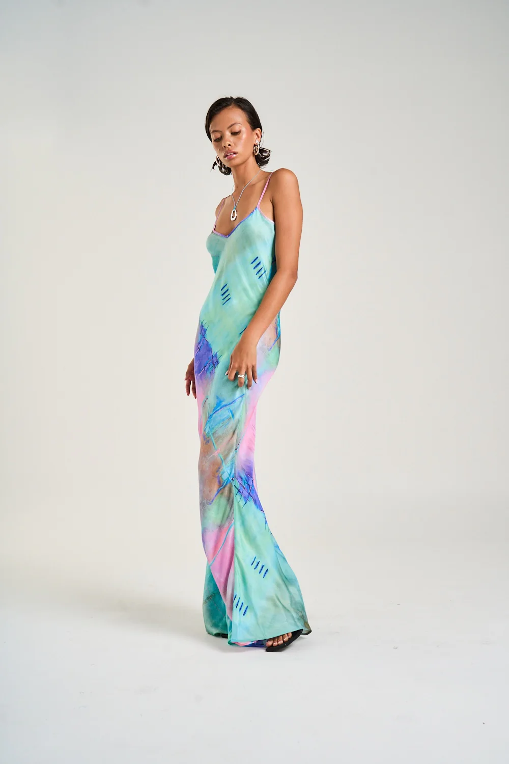 SUMMI SUMMI Womens Siren Maxi Dress in H20 Print - Image 9