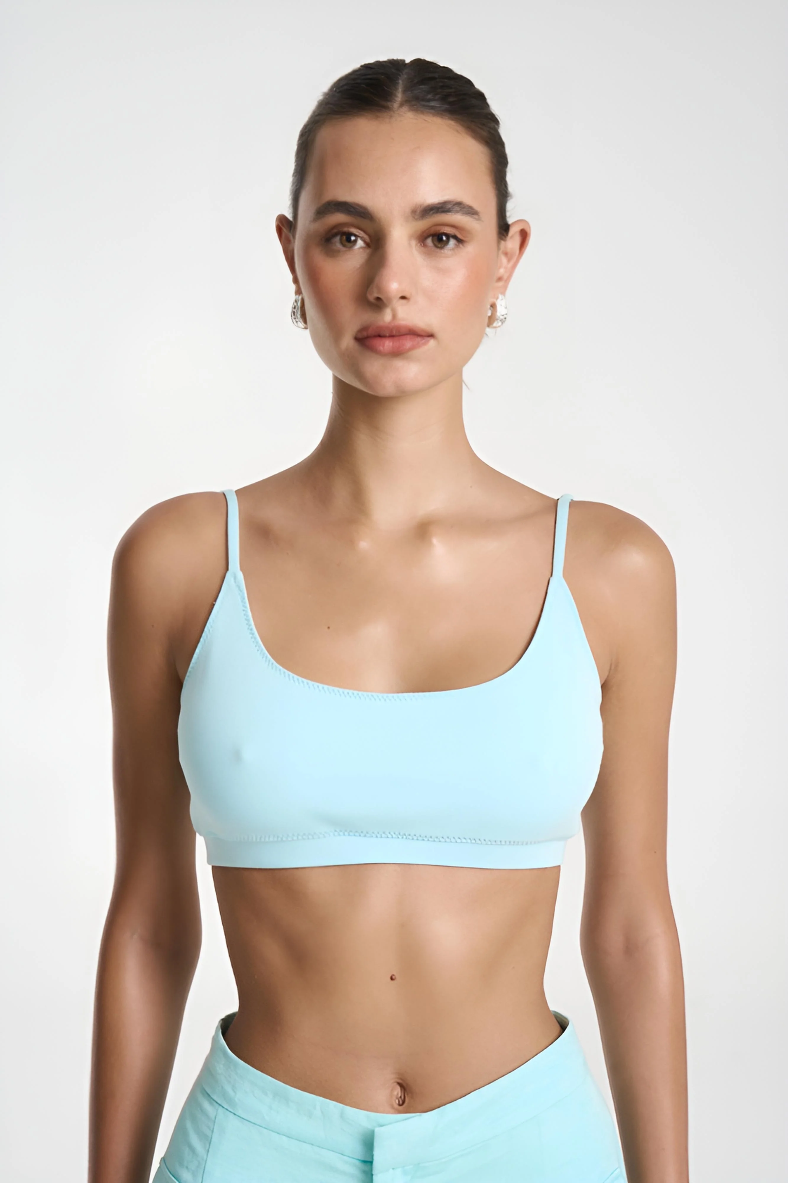 SUMMI SUMMI Womens Sports Crop in Aqua