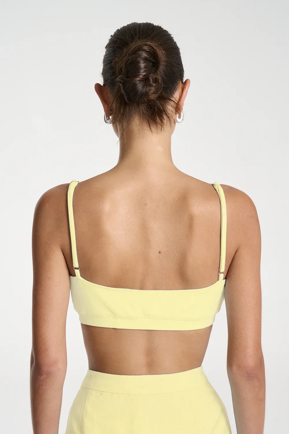 SUMMI SUMMI Womens Sports Crop Top in Lemon - Image 2