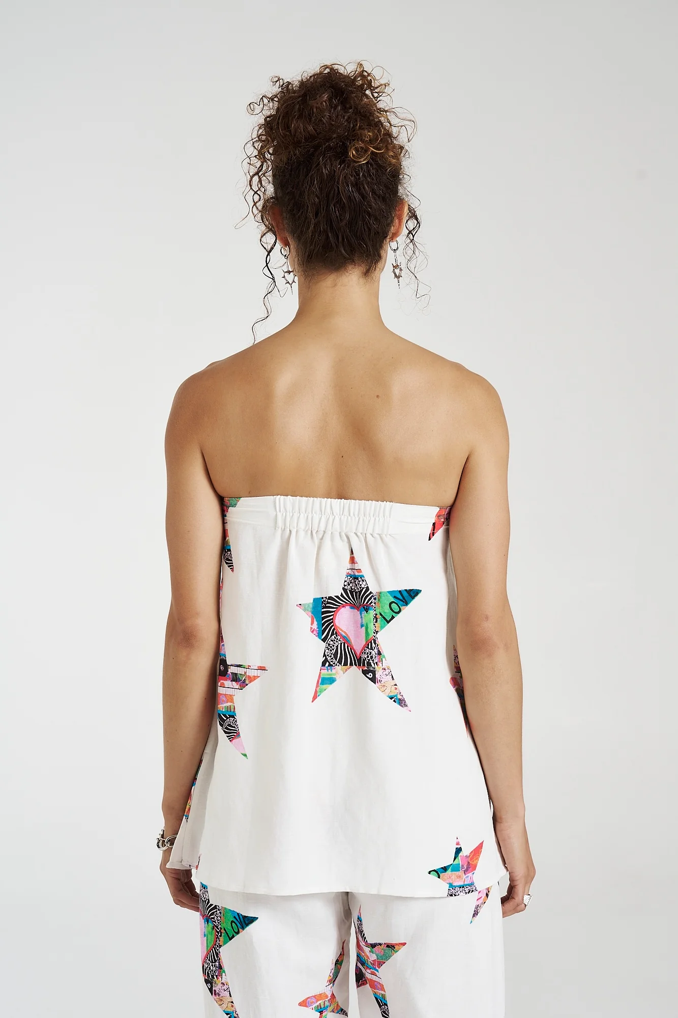 SUMMI SUMMI Womens Strapless Shift Linen Top - Star X Lovers - Image 11