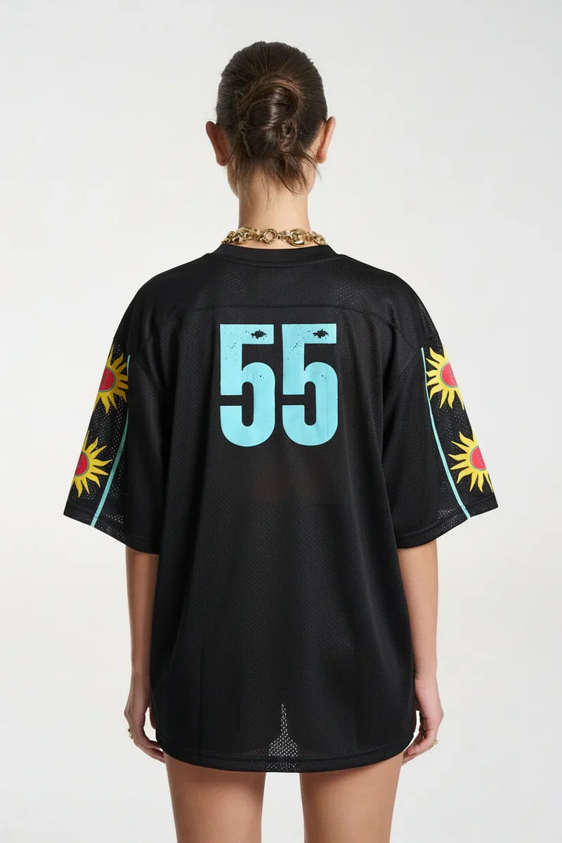 SUMMI SUMMI Womens Troppo 55 Tee in Black/Troppo - Image 2