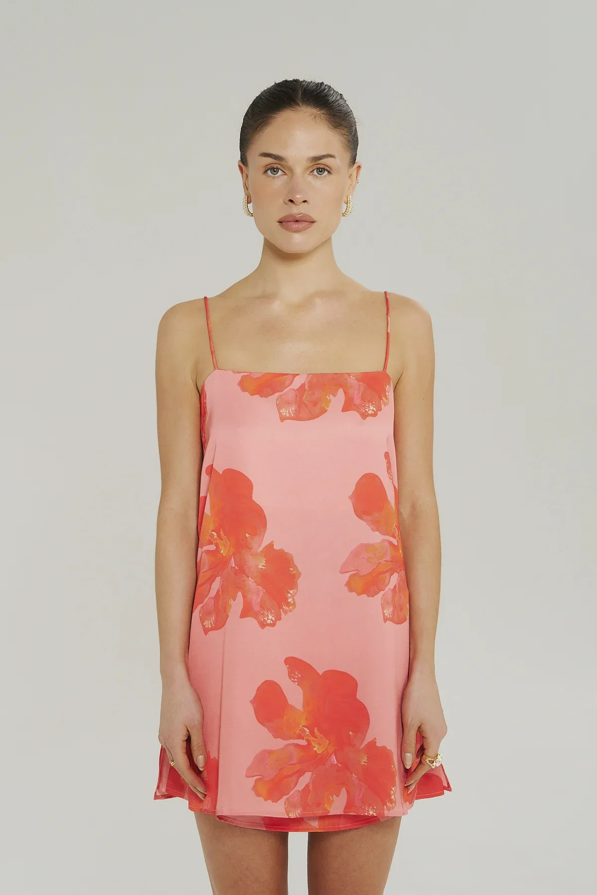 SUMMI SUMMI Womens Tunic Top in Peach Petals