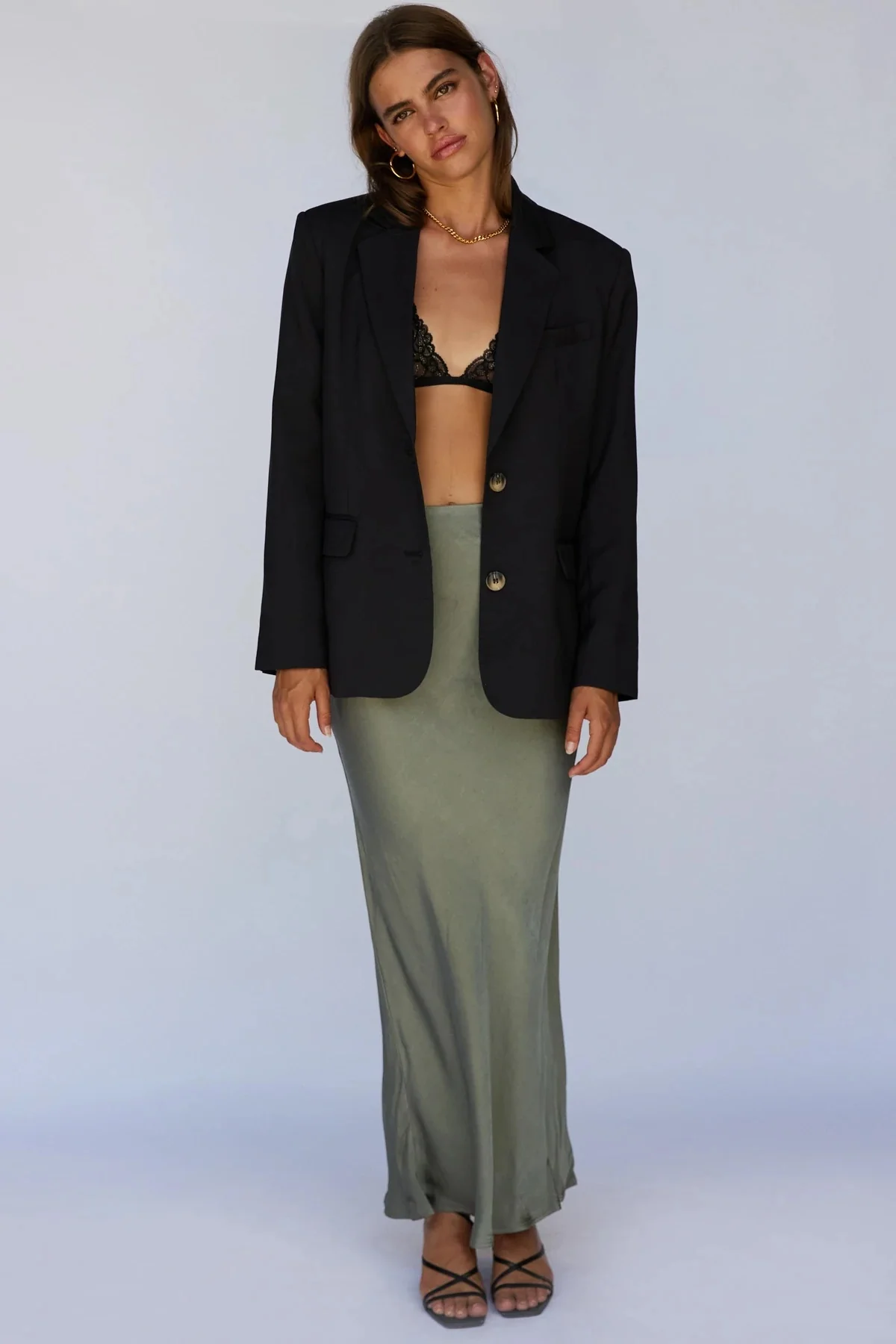 SUNDAYS THE LABEL Womens Axel Blazer Black - Image 4