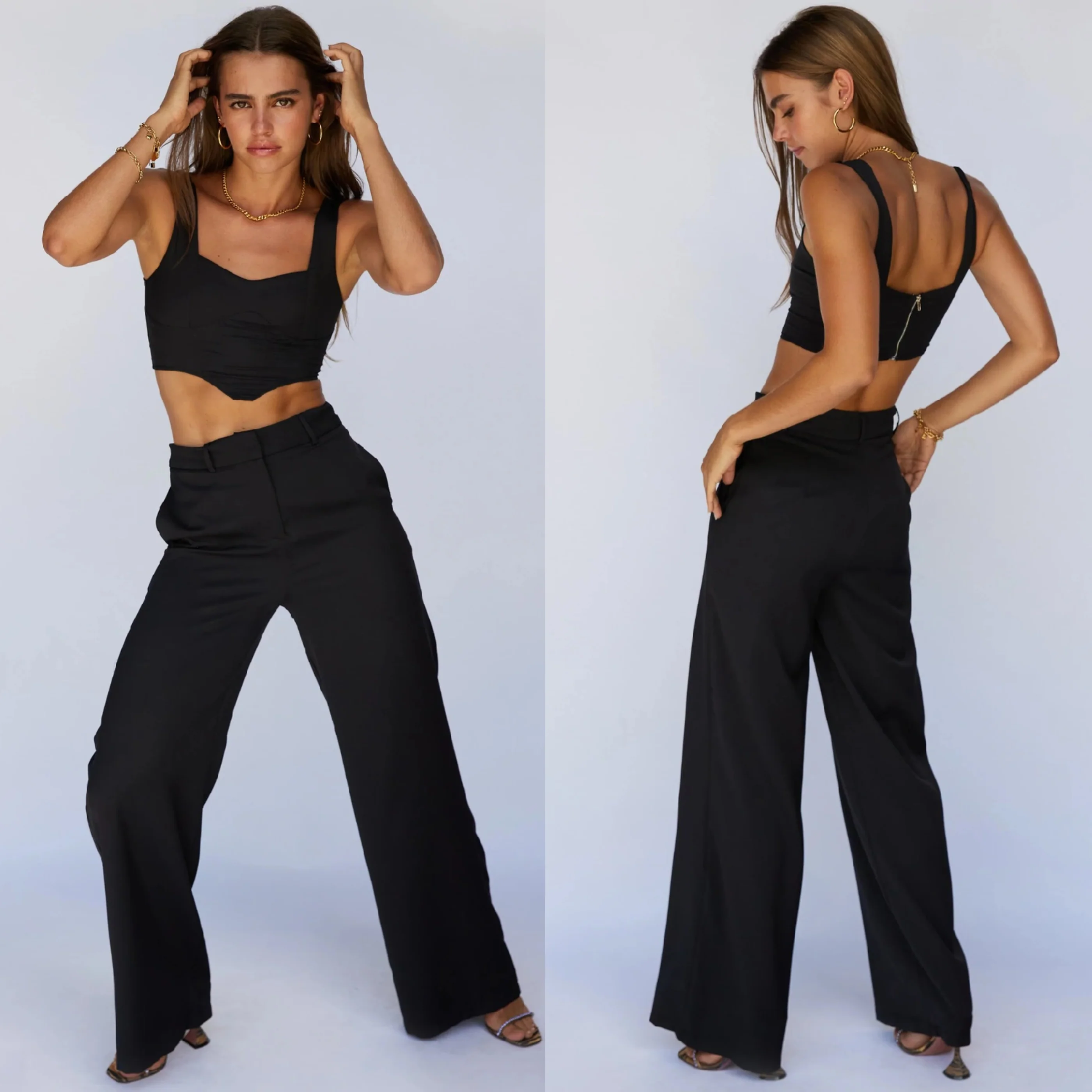 SUNDAYS THE LABEL Womens Axel Suit Pant Black - Image 3