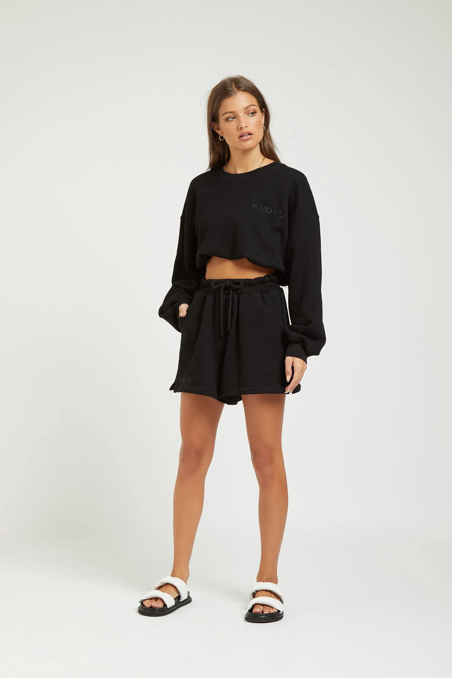 Sundays The Label WOMENS FLIX SWEATER - BLACK - Image 10