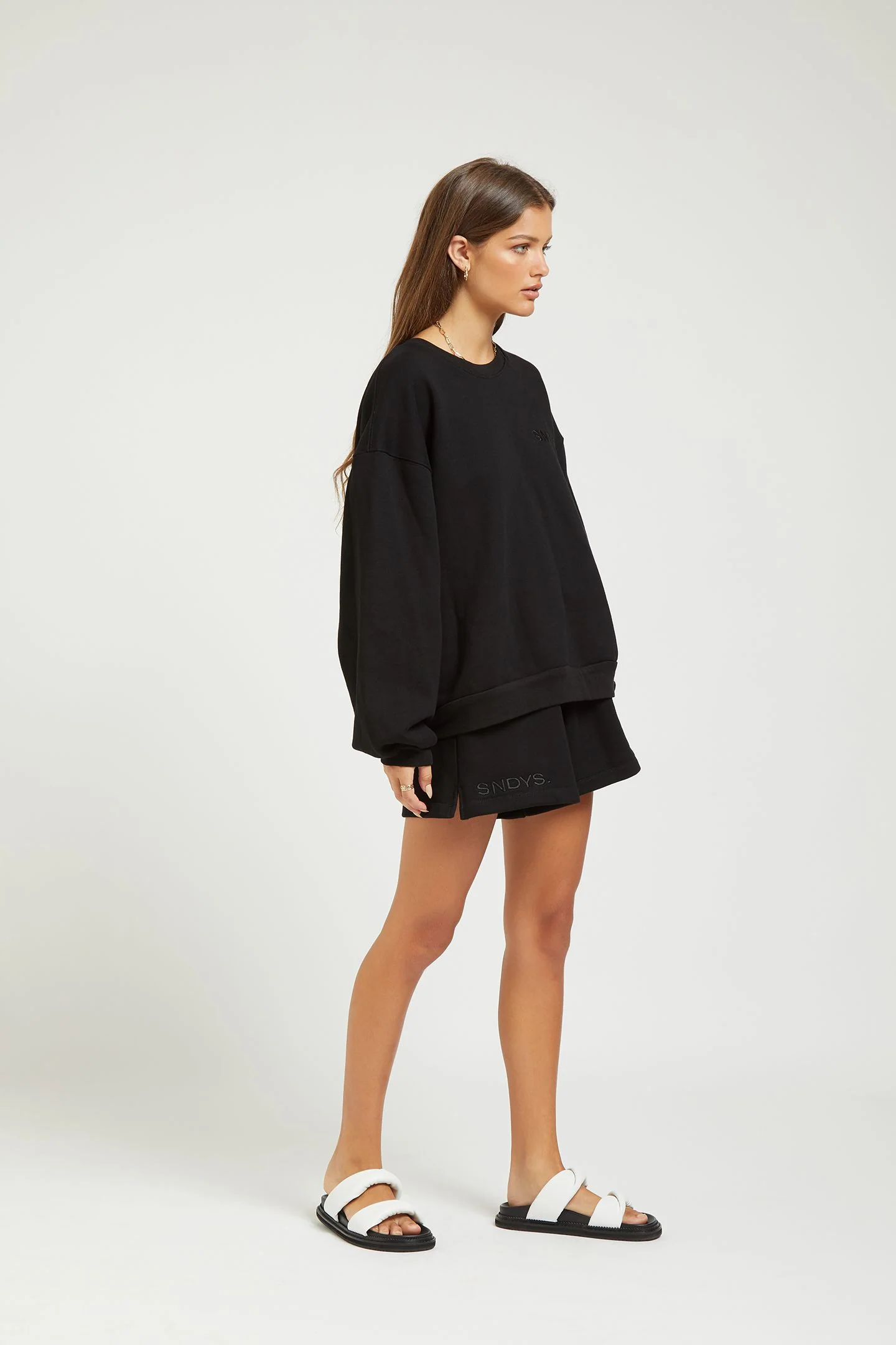 Sundays The Label WOMENS FLIX SWEATER - BLACK - Image 11