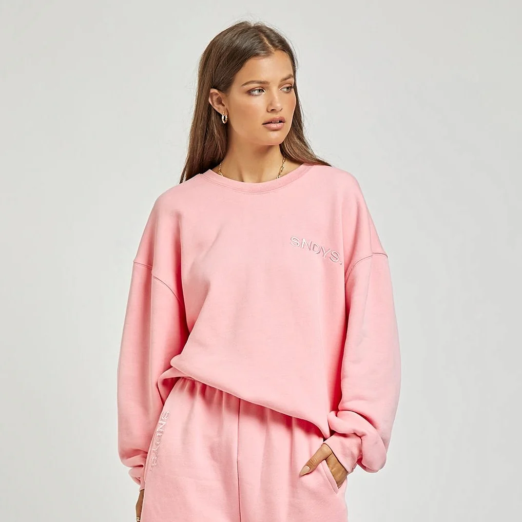 Sundays The Label WOMENS FLIX SWEATER - PINK - Image 4