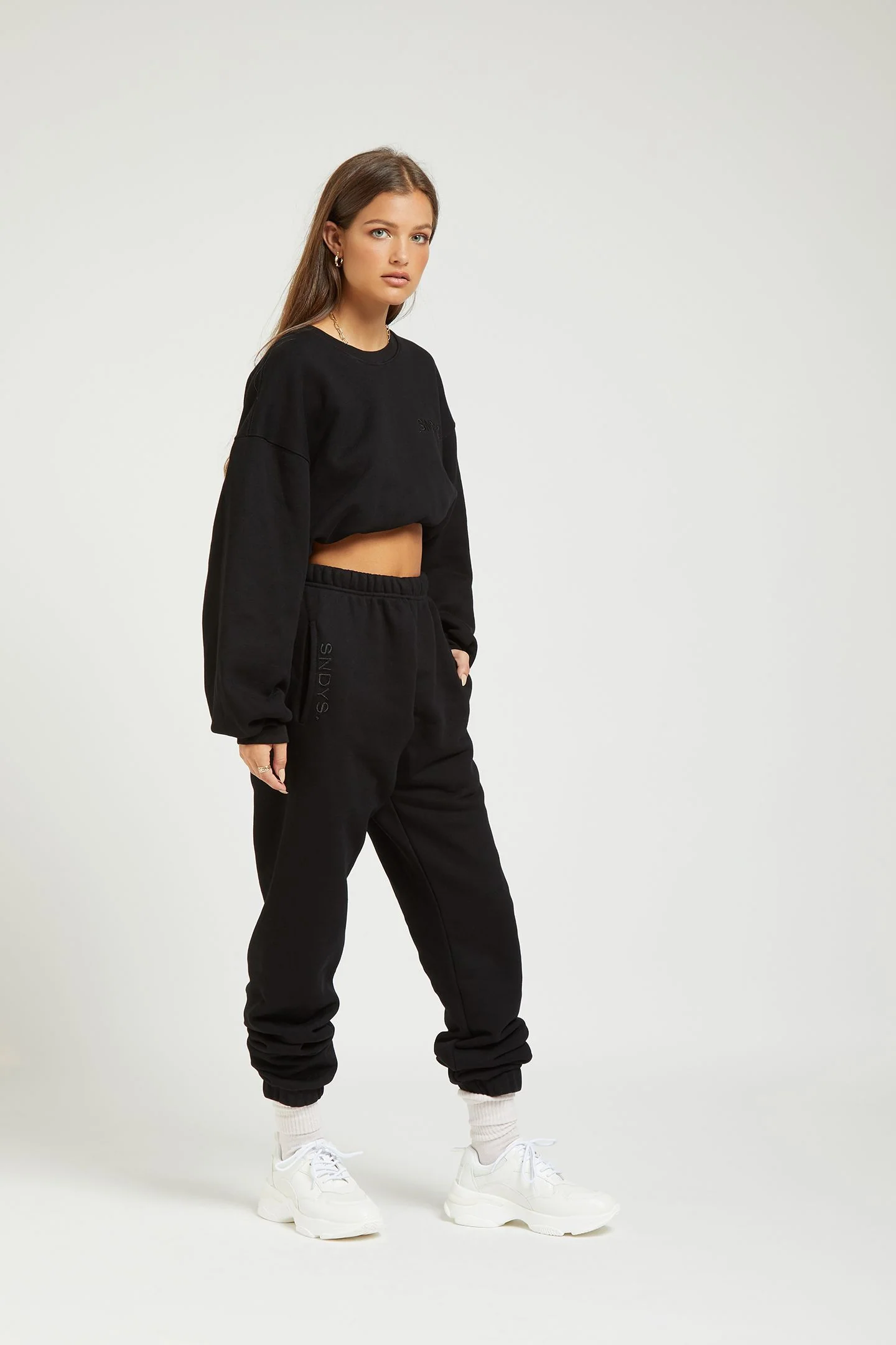 Sundays The Label WOMENS FLIX SWEATPANT - BLACK - Image 4