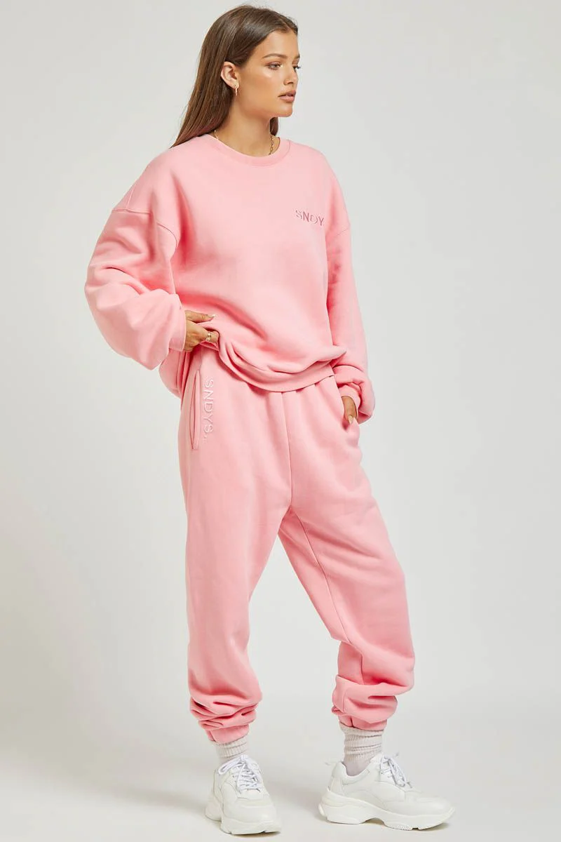 Sundays The Label WOMENS FLIX SWEATPANT - PINK - Image 5