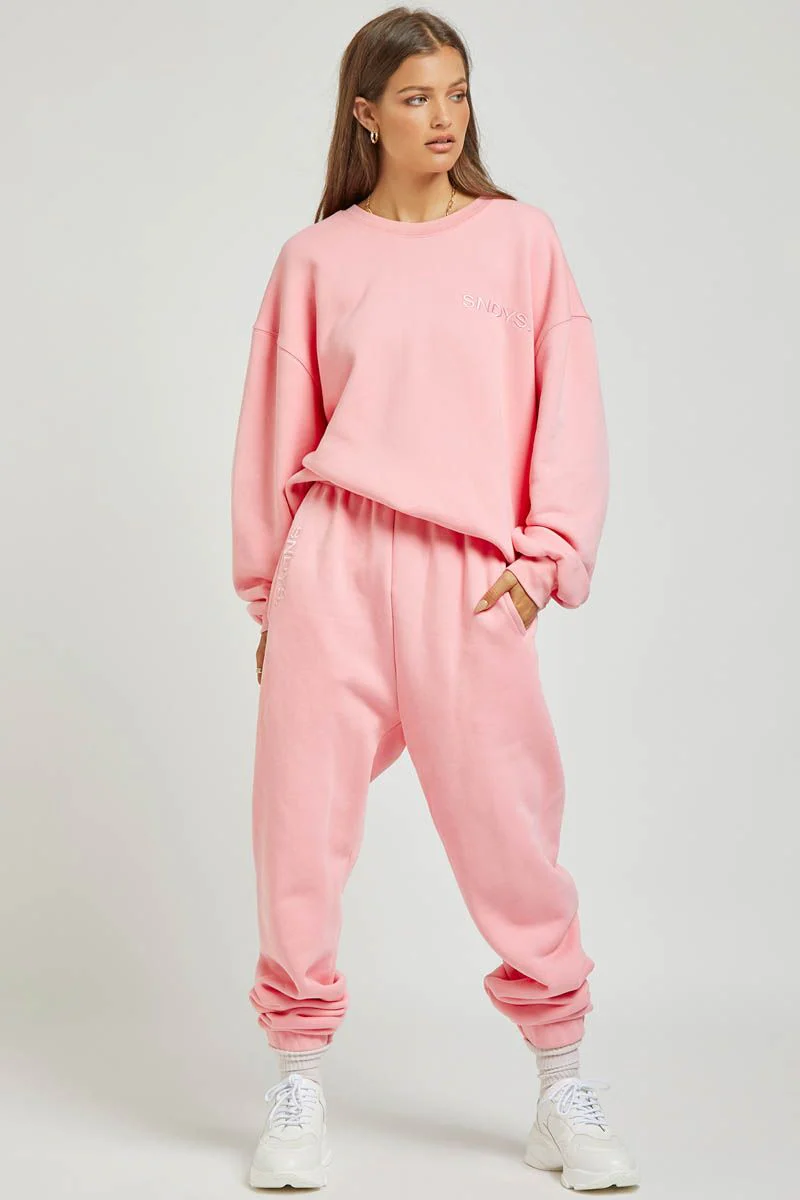 Sundays The Label WOMENS FLIX SWEATPANT - PINK - Image 6