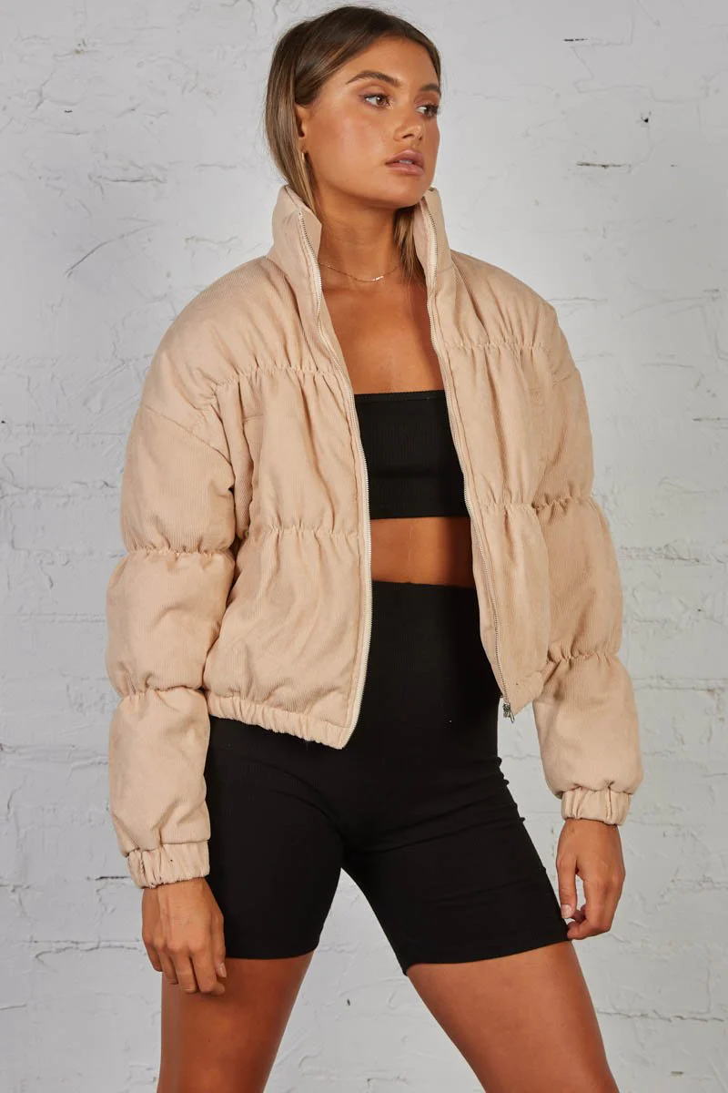 Sundays The Label WOMENS Kain Bomber Jacket Sand - Image 3