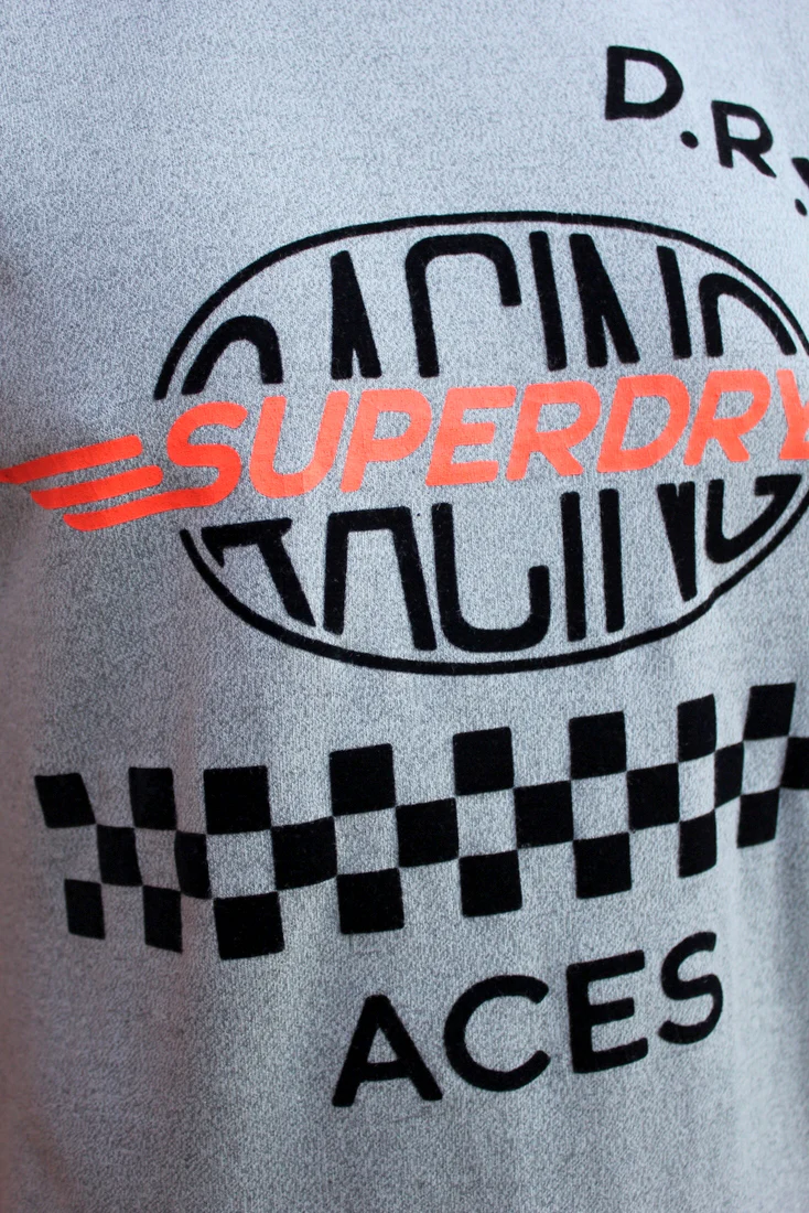 Superdry MENS CHECKERED TEE GRIT GREY - Image 5