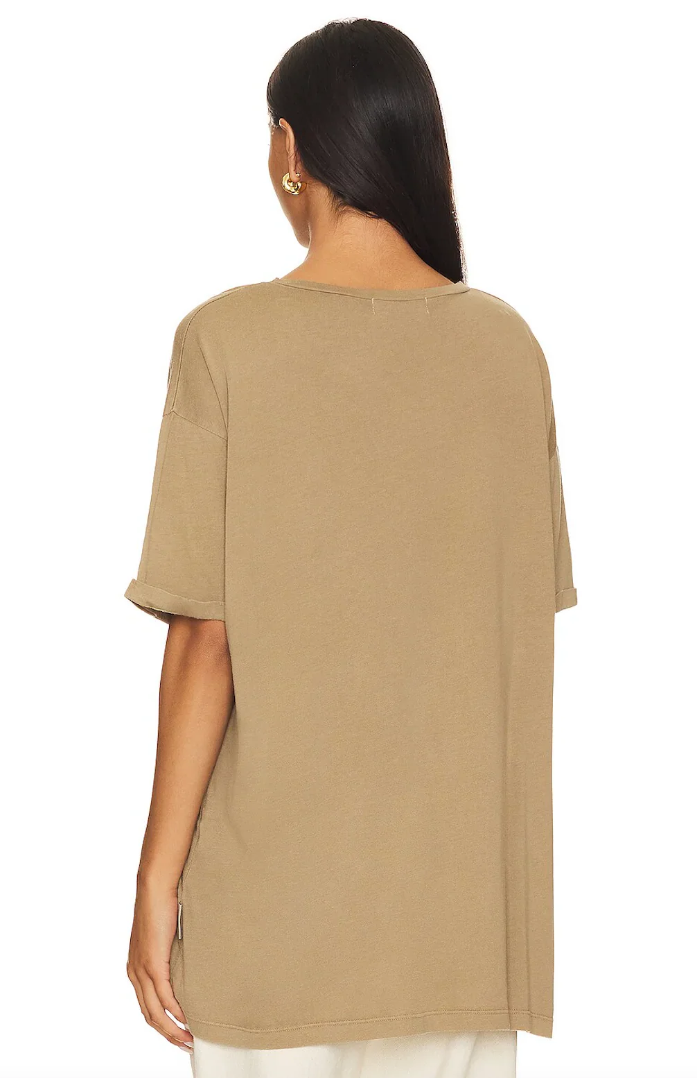 THE LAUNDRY ROOM Womens Coastal Cowgirl Oversized Tee in Camel Gold - Image 4