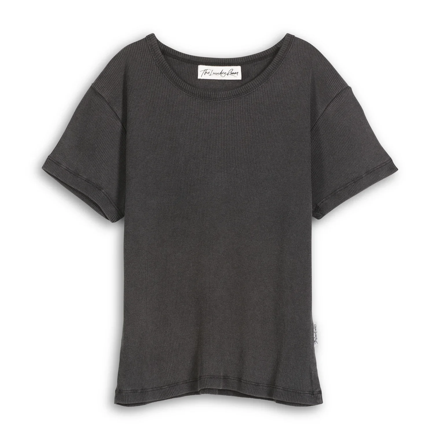 THE LAUNDRY ROOM Womens Essentials Baby Tee in Black Snow - Image 5